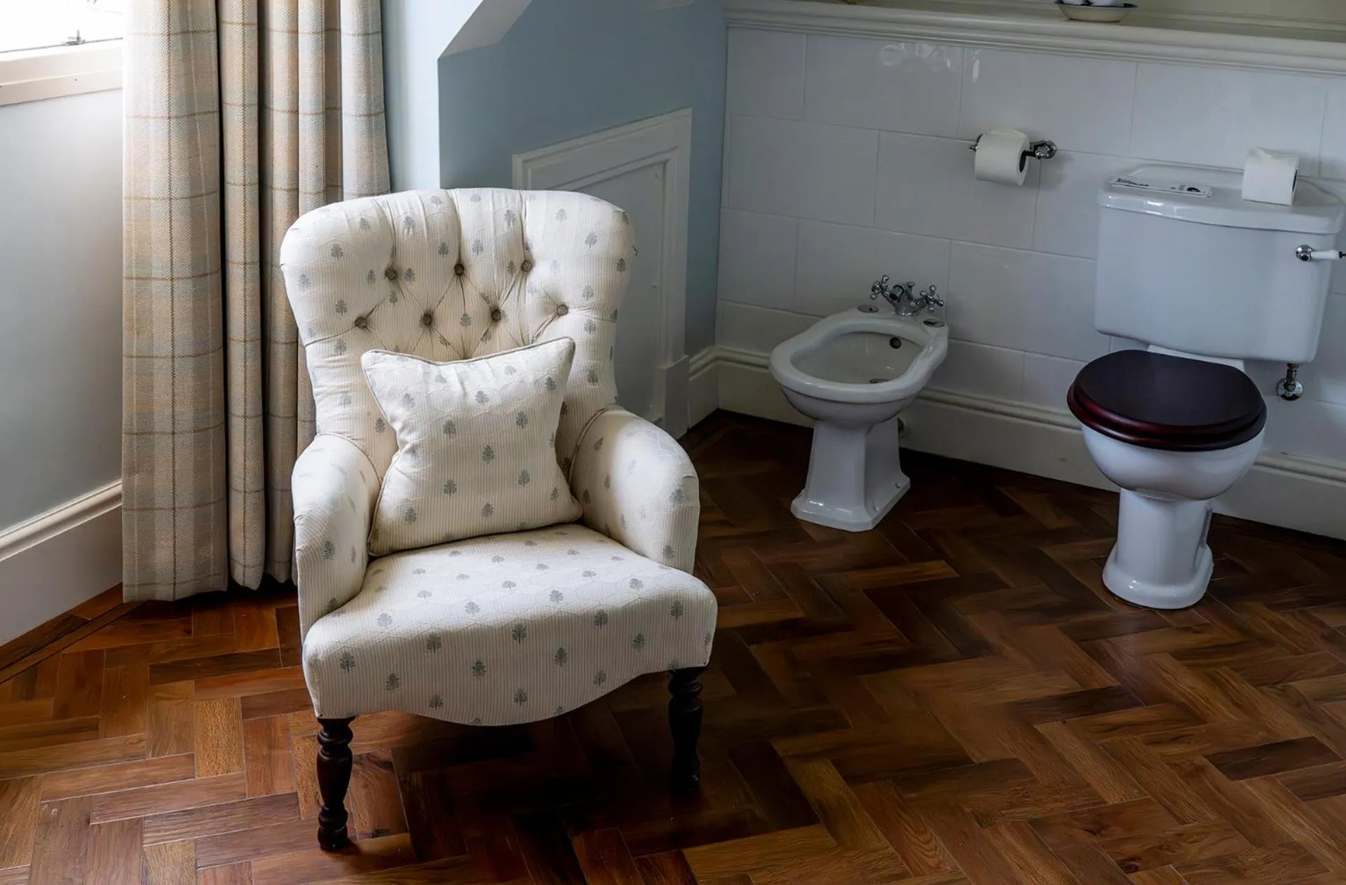 Toilet in Llangoed Hall