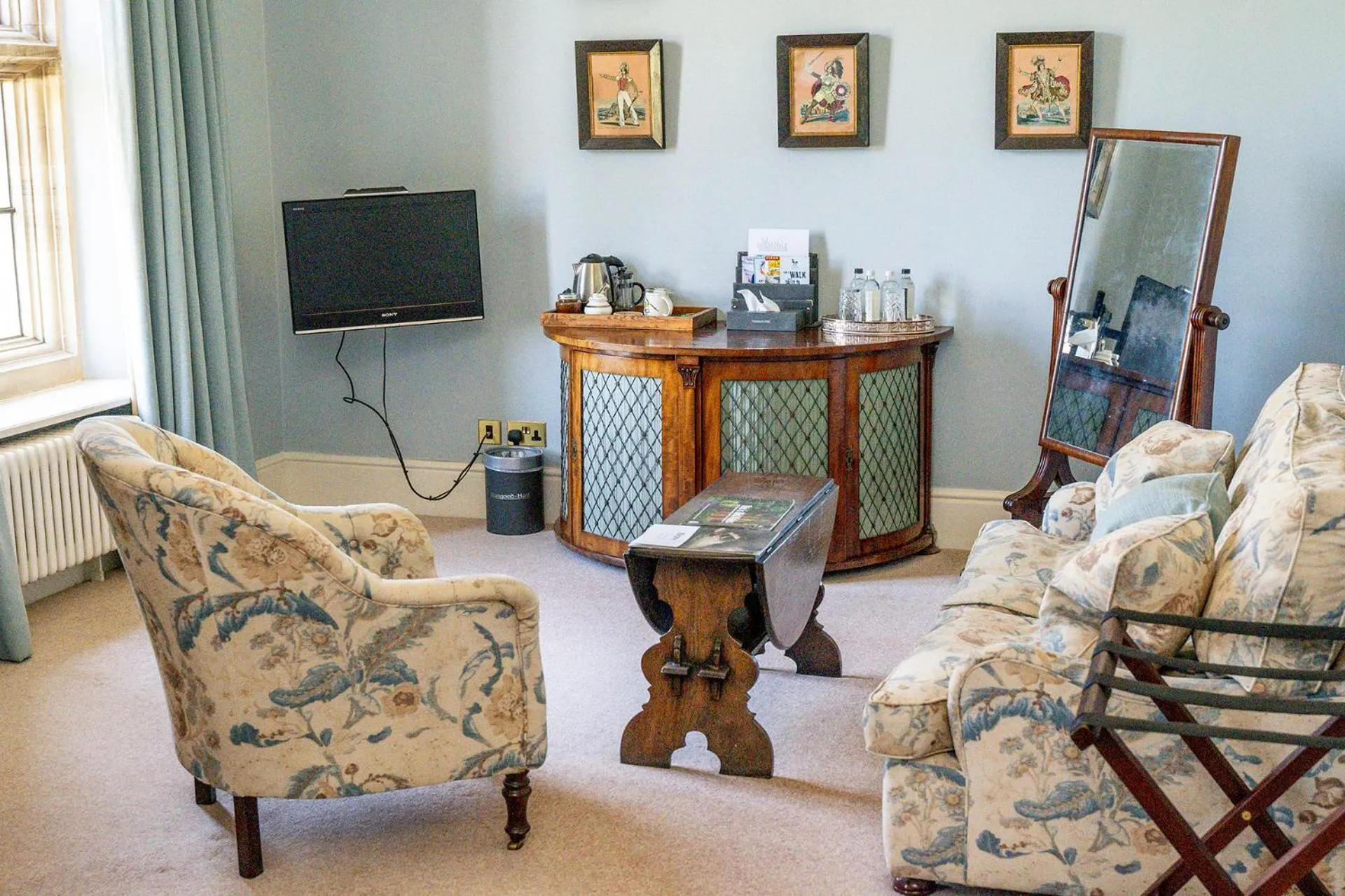 Seating area in Llangoed Hall