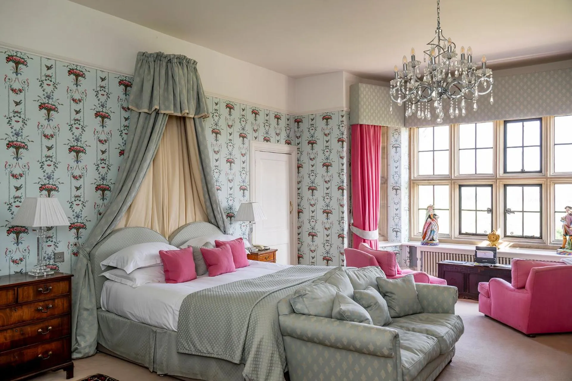 Bed in Llangoed Hall