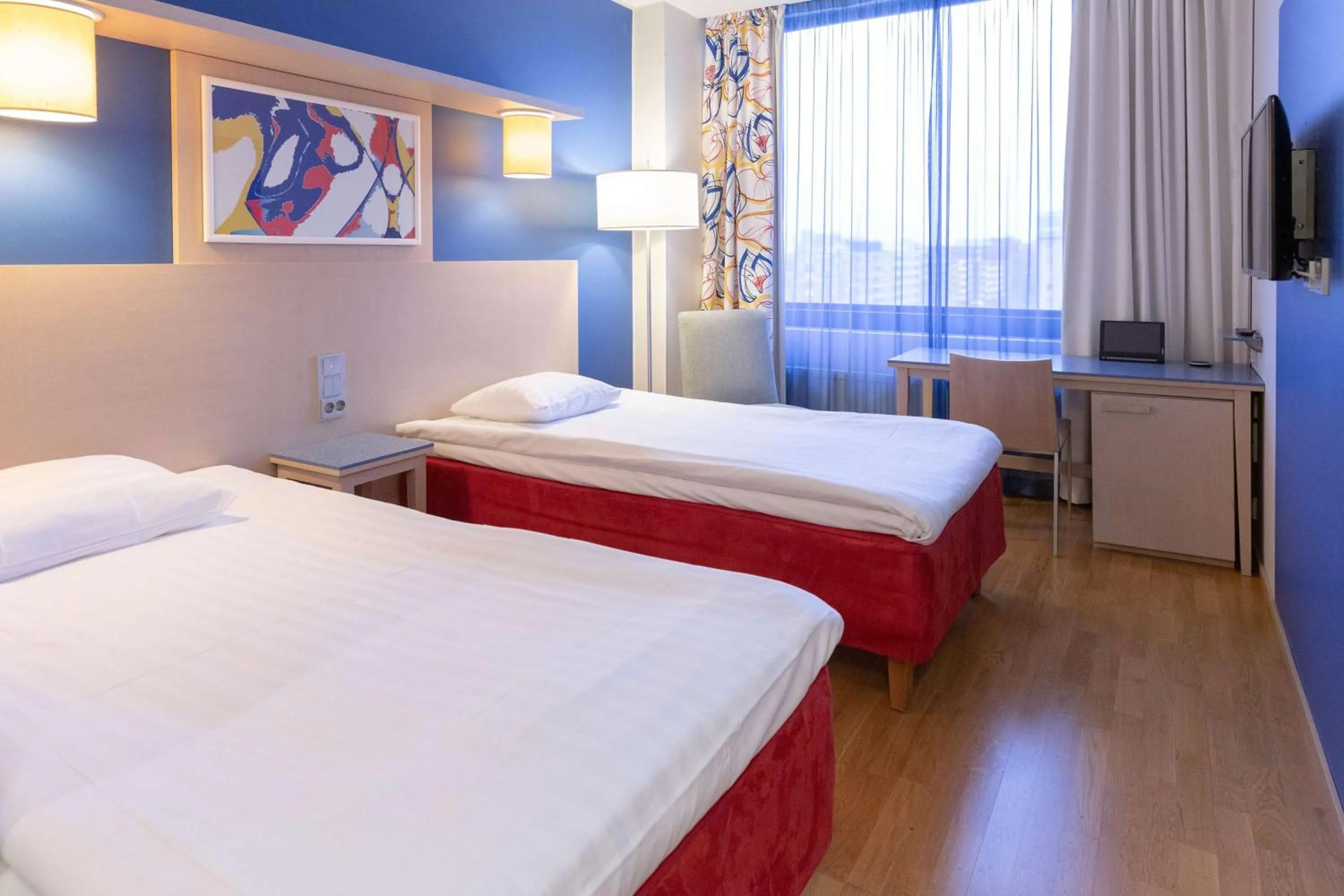 Bedroom, Bed in Scandic Hakaniemi