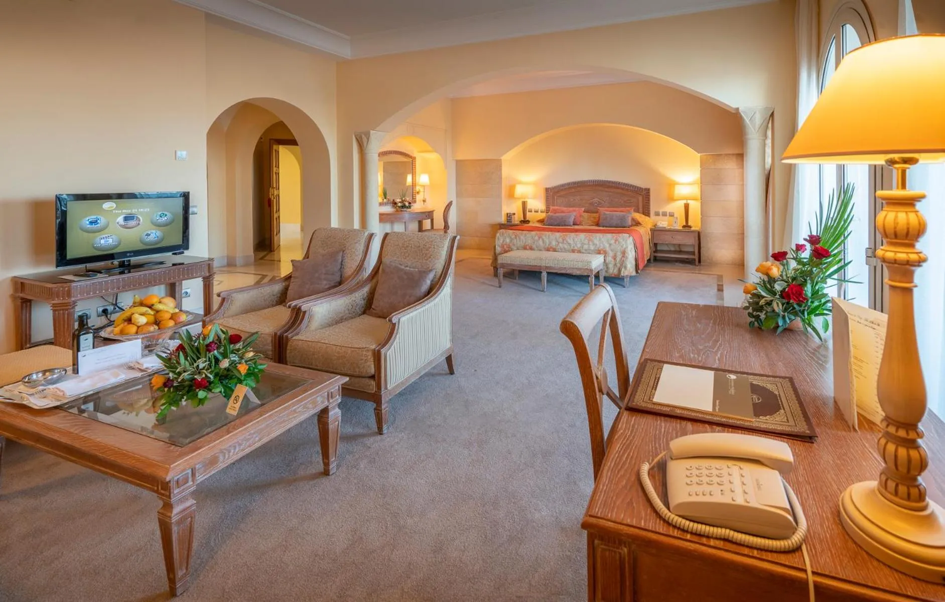 Living room, Bed in Hasdrubal Prestige Thalassa & Spa Djerba