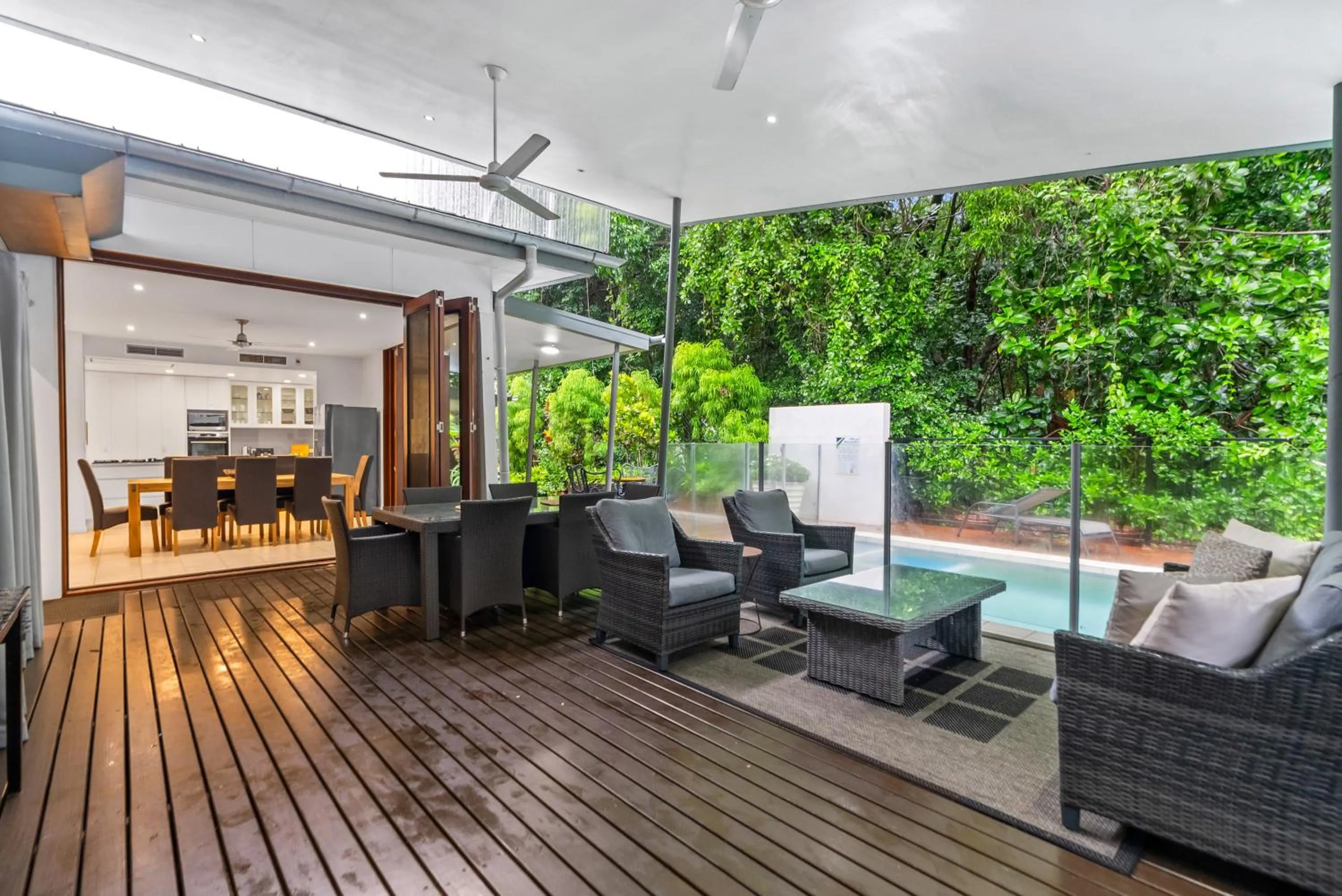 Seating area in Sanctuary Palm Cove