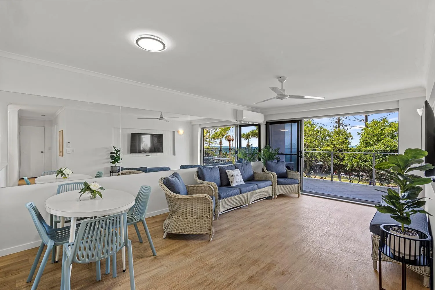 Living room in Malibu Apartments