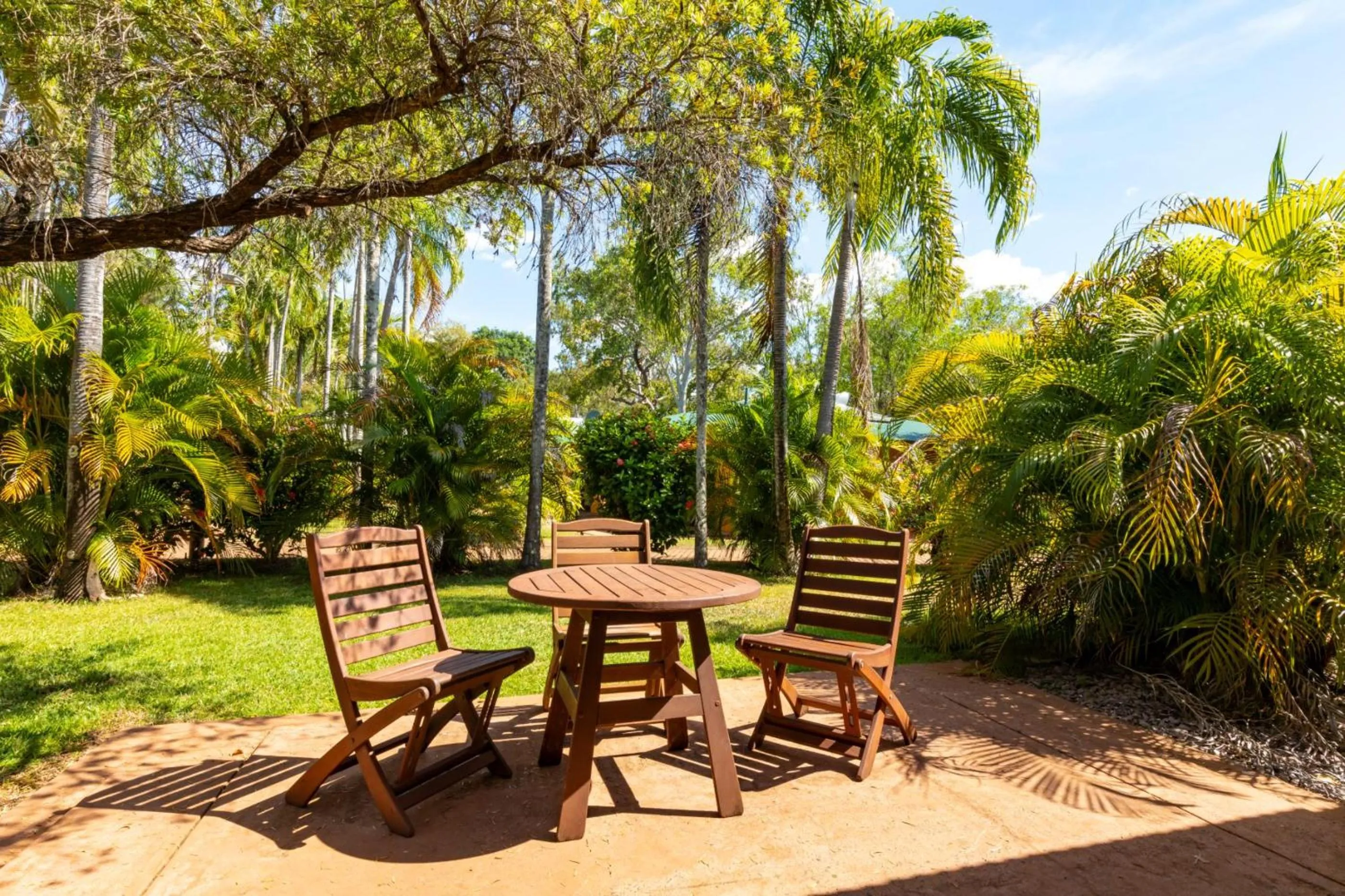 Patio in Cooinda Lodge Kakadu