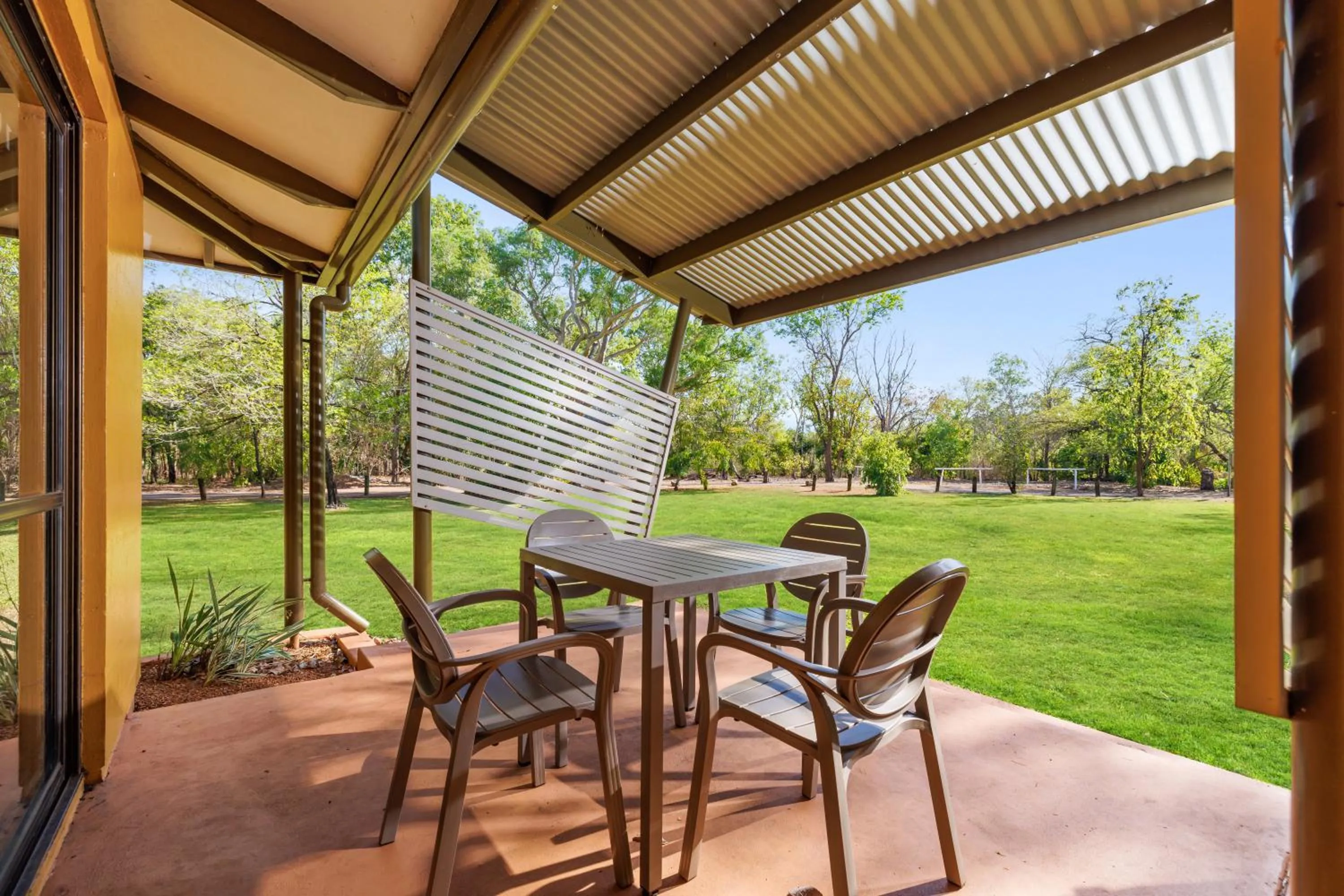 Patio in Cooinda Lodge Kakadu
