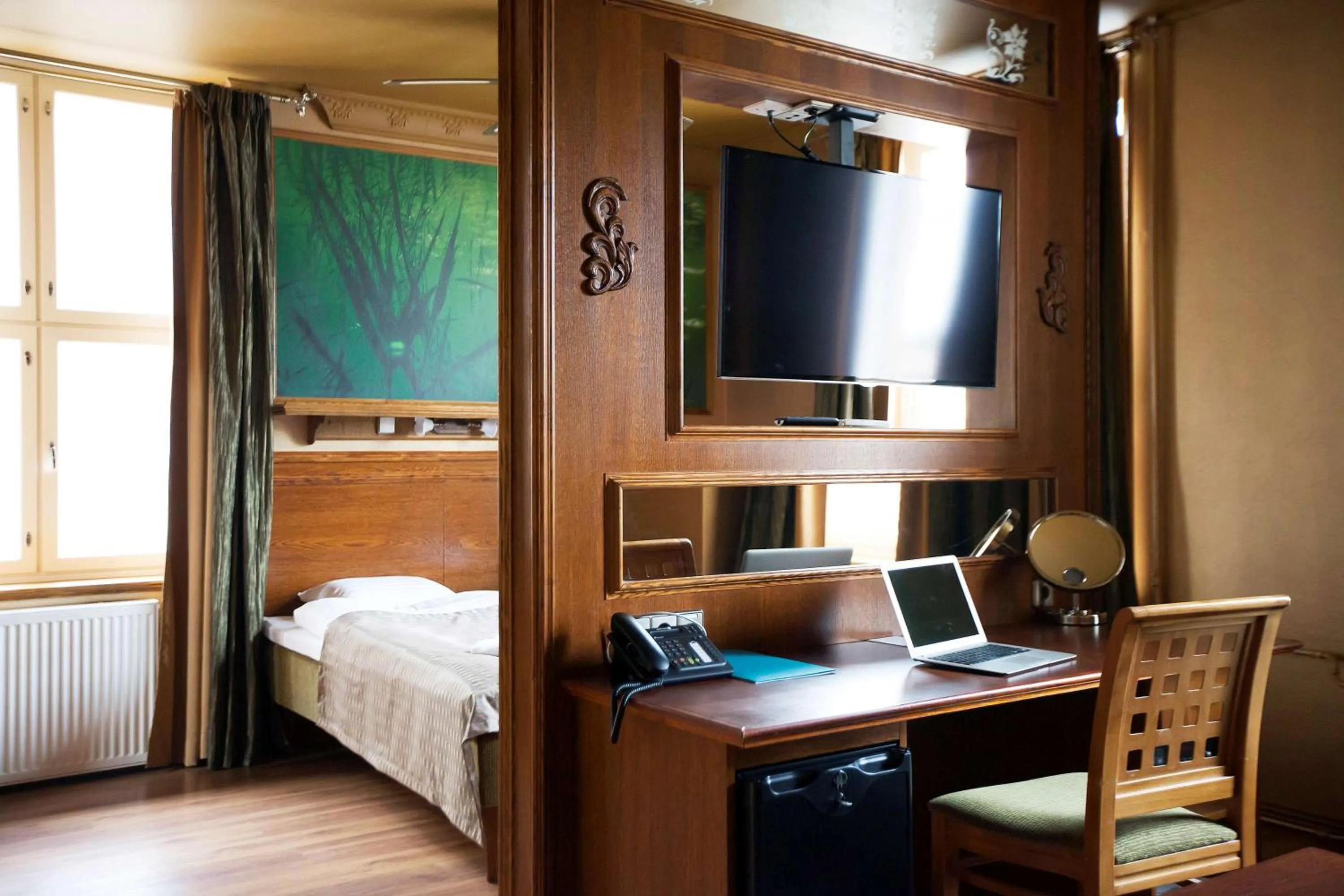 Bedroom, Bed in Scandic Vaasa