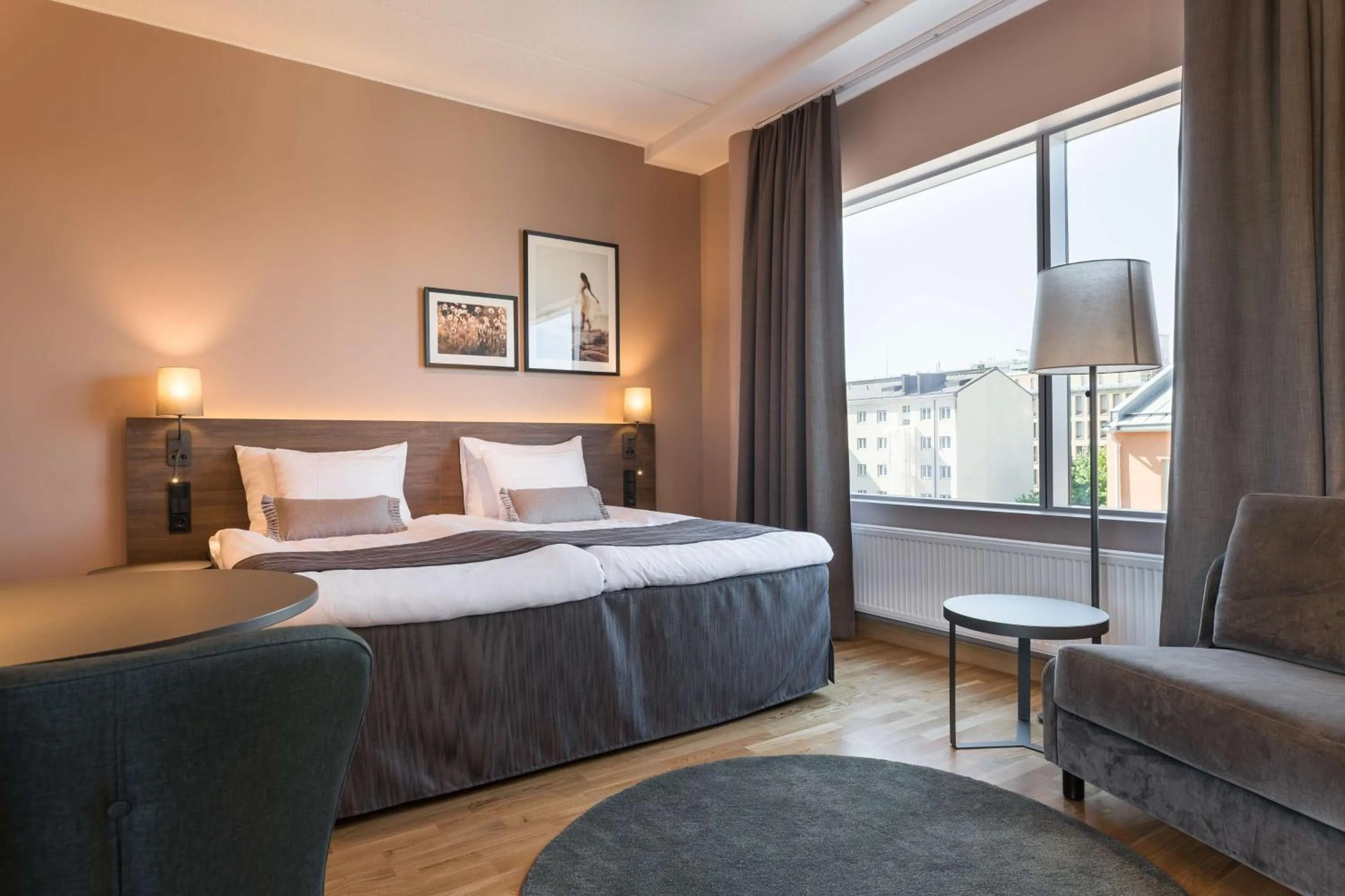 Bedroom, Bed in Scandic Vaasa