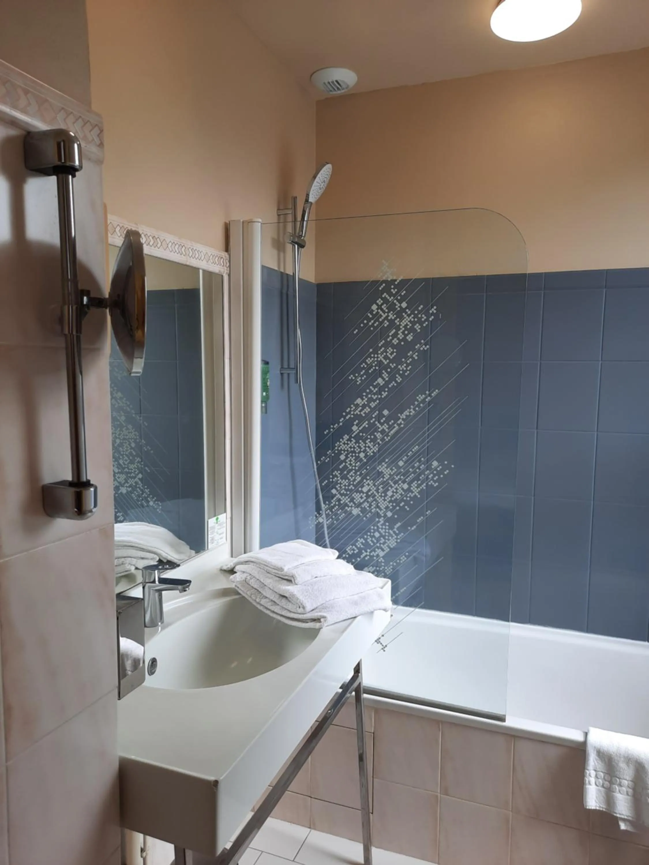 Bathroom in Logis Hôtel restaurant LE MEDICIS