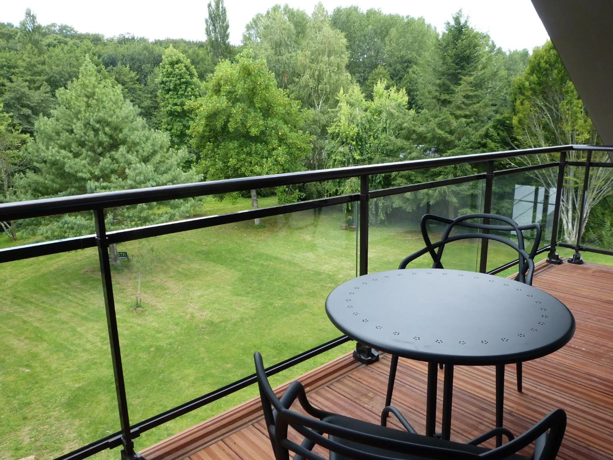 Balcony/Terrace in L'Aubinière Hôtel Restaurant & Spa