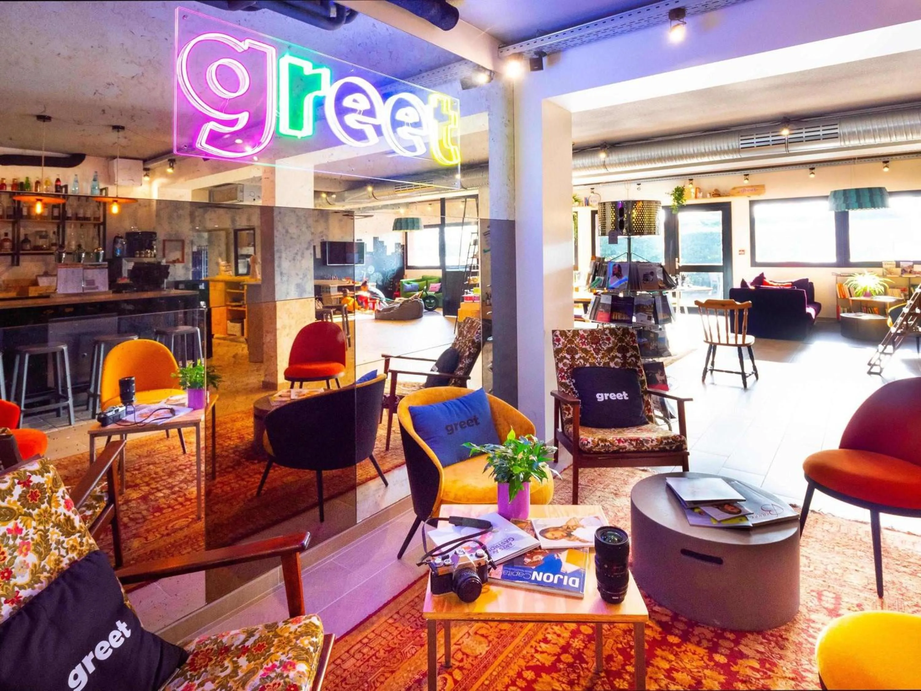 Lounge or bar in greet Hotel Beaune