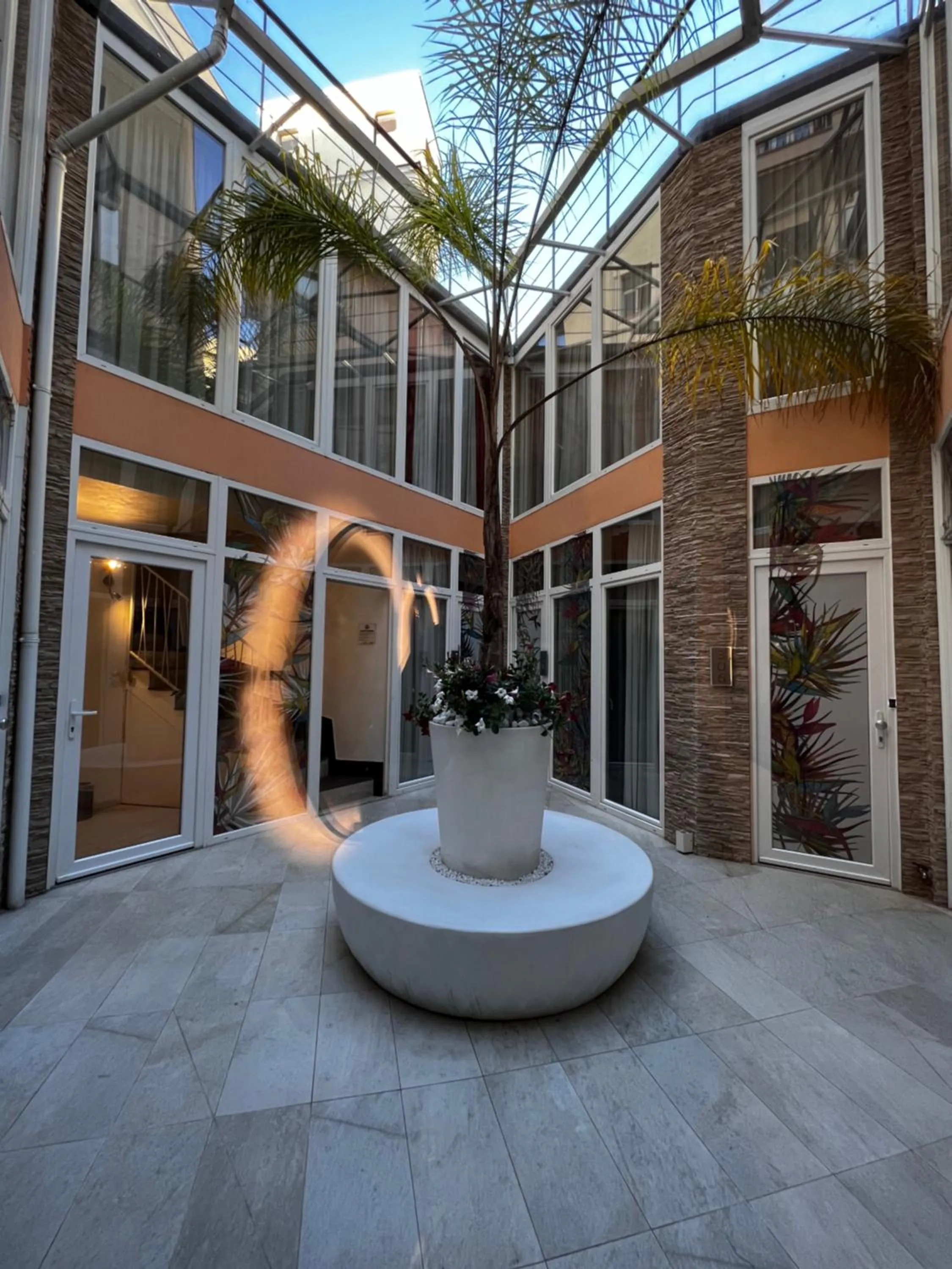Inner courtyard view in Hotel Vespasiano