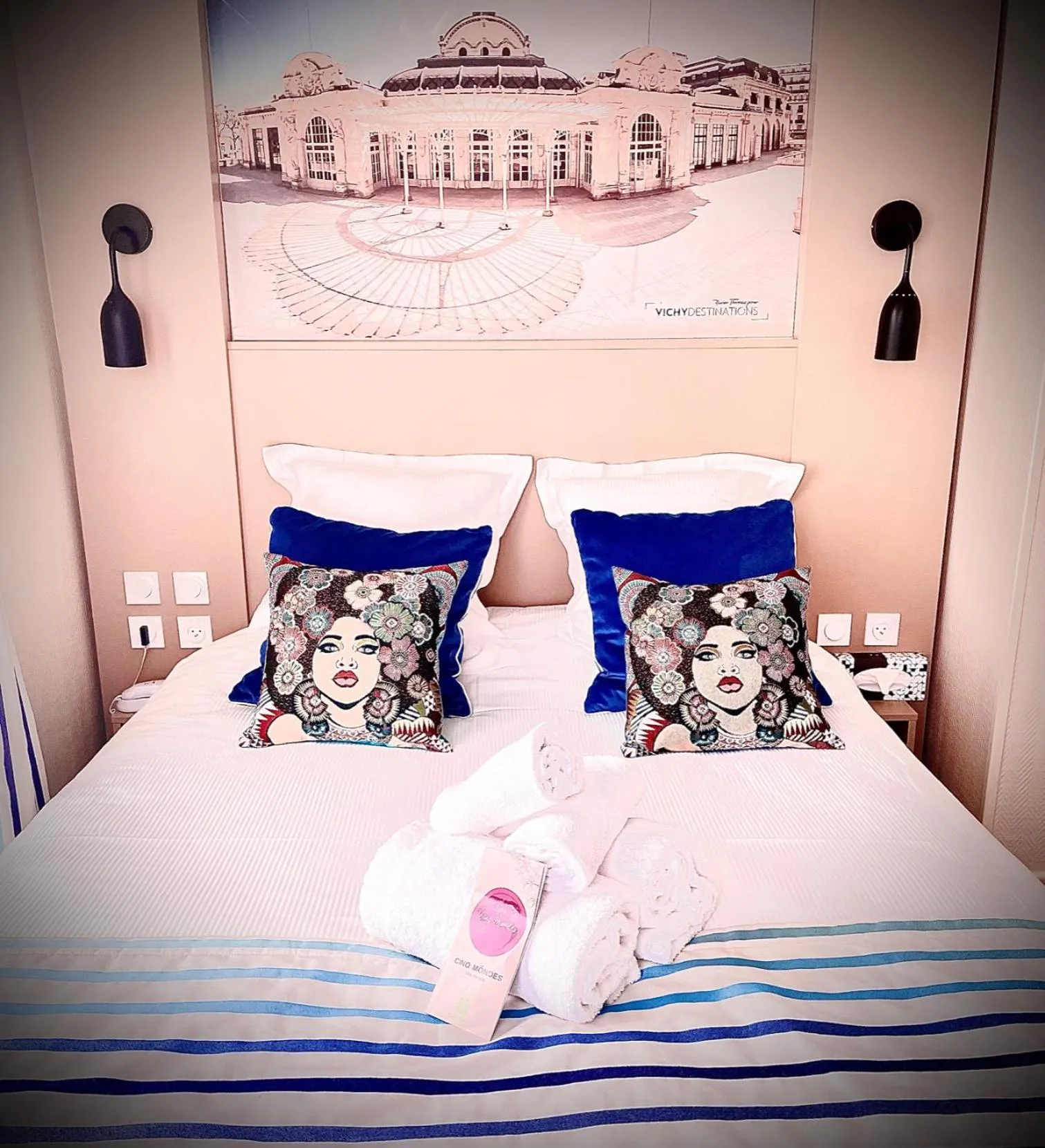 Bedroom, Bed in Kyriad Restaurant Centre SPA Vichy