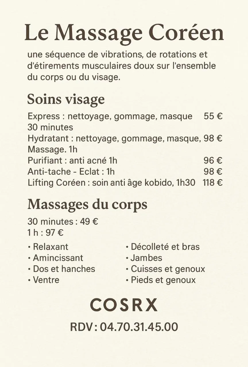 Massage in Kyriad Restaurant Centre SPA Vichy