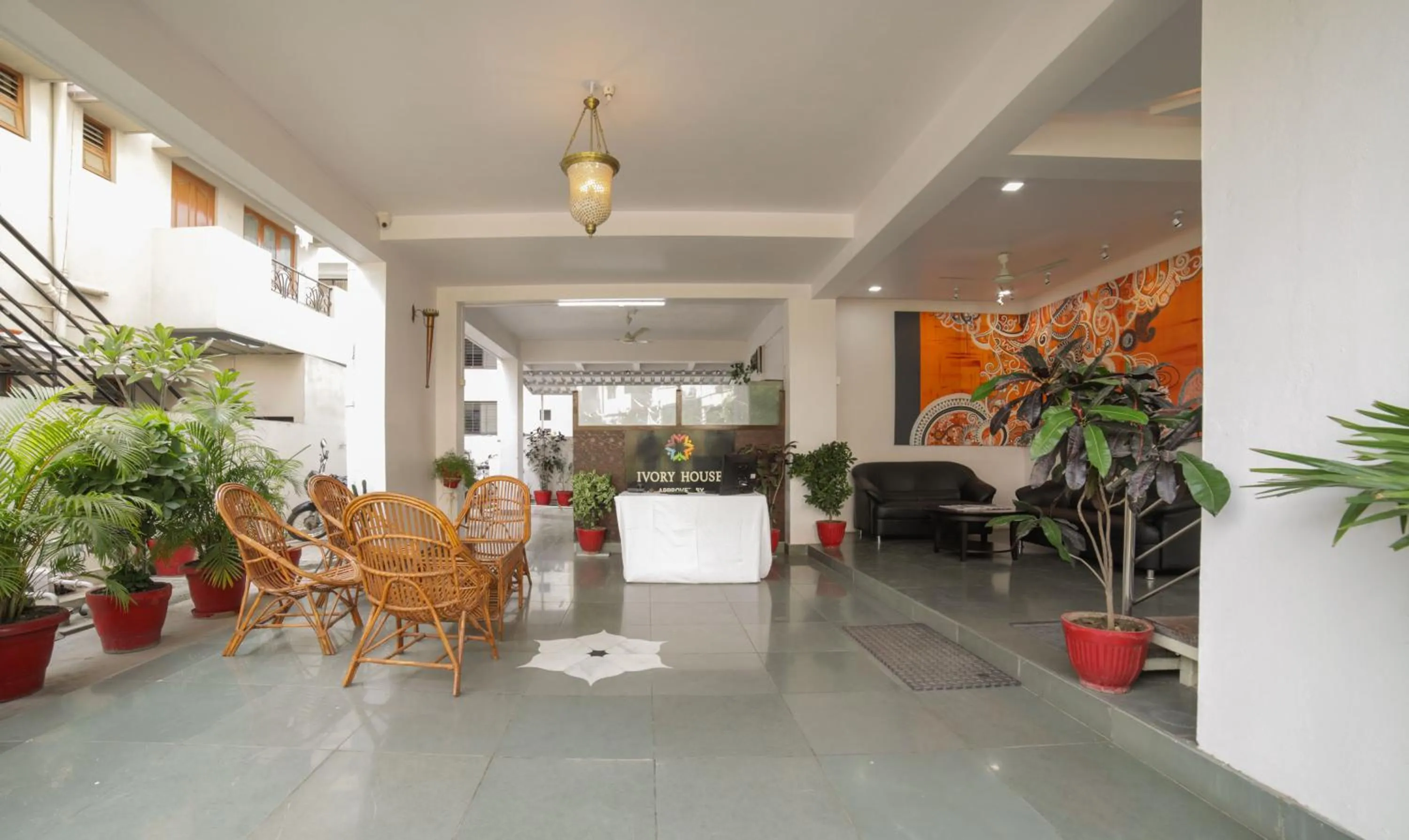 Seating area in Treebo Ivory House