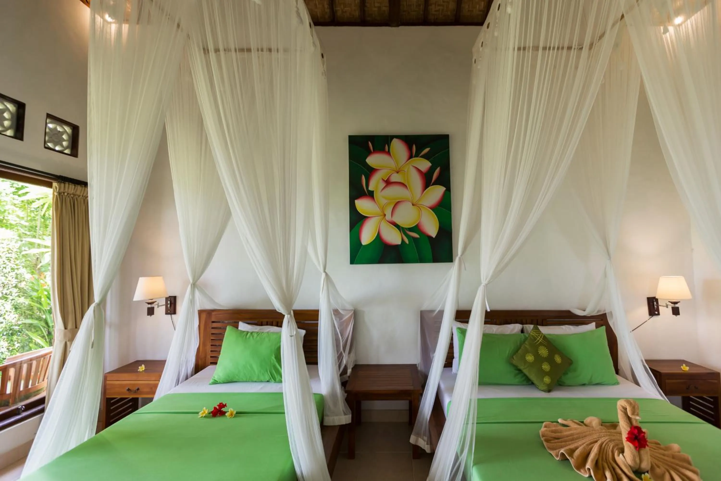 Bed in Cahaya Ubud Villa