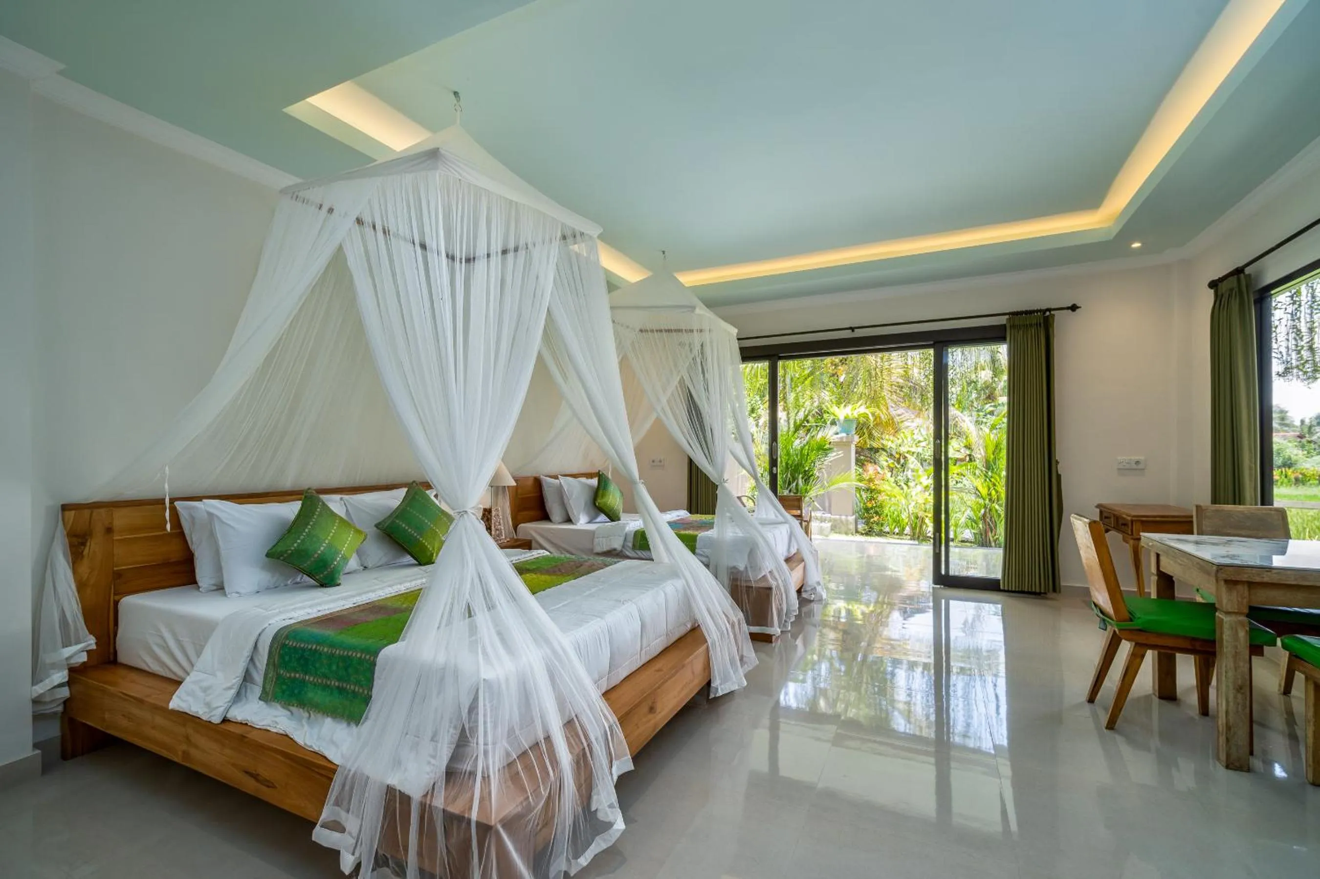 Bed in Cahaya Ubud Villa