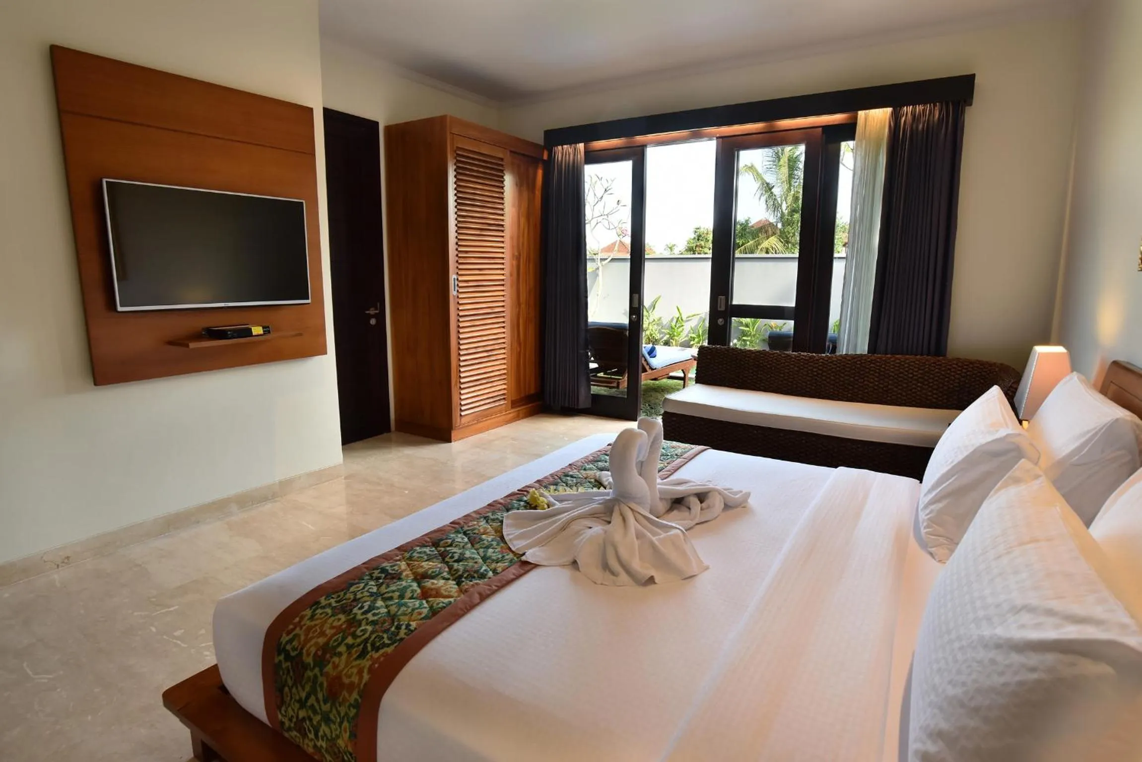 Decorative detail, Bed in Ubud Wana Villa