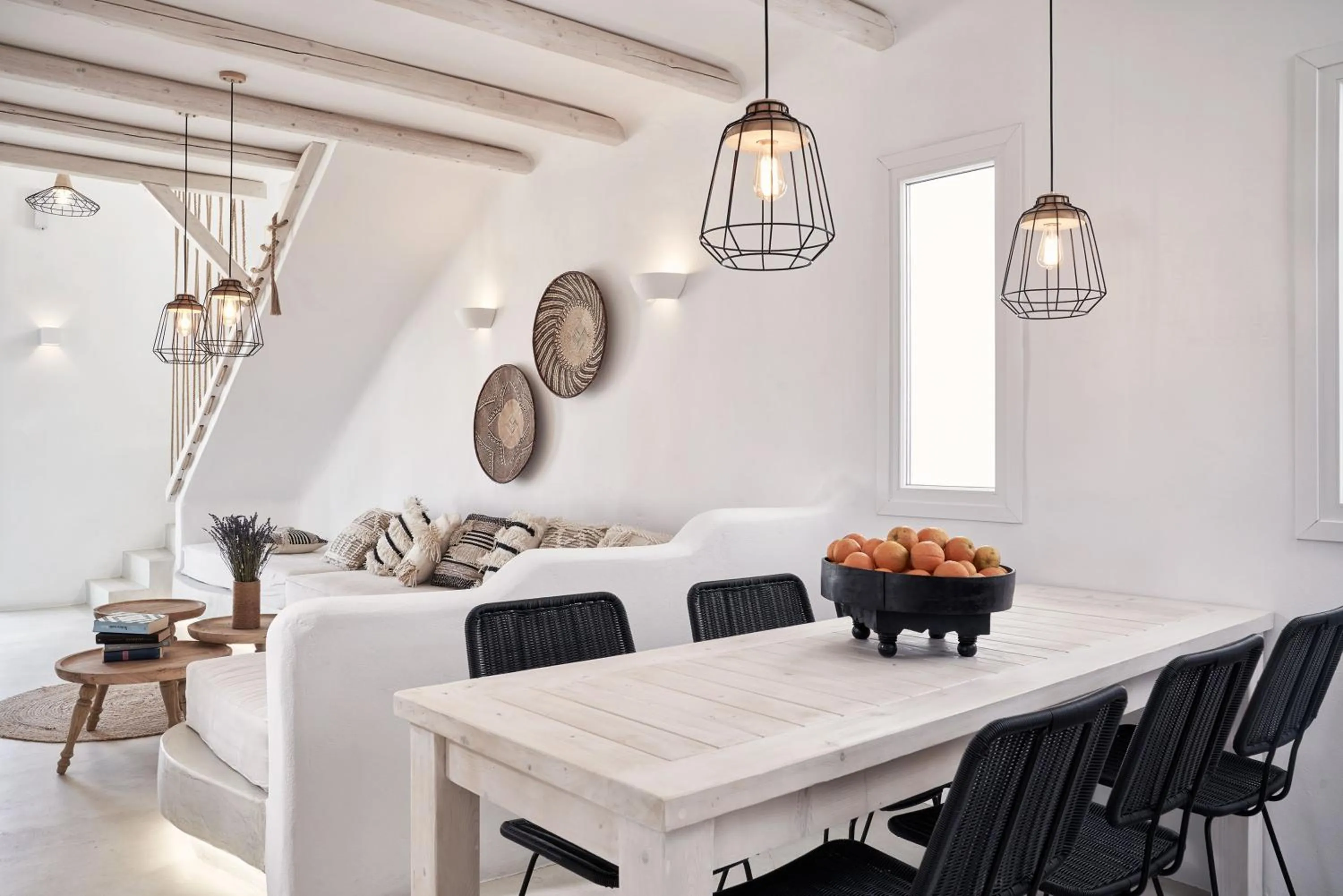 Living room in Naxian Utopia | Luxury Villas & Suites