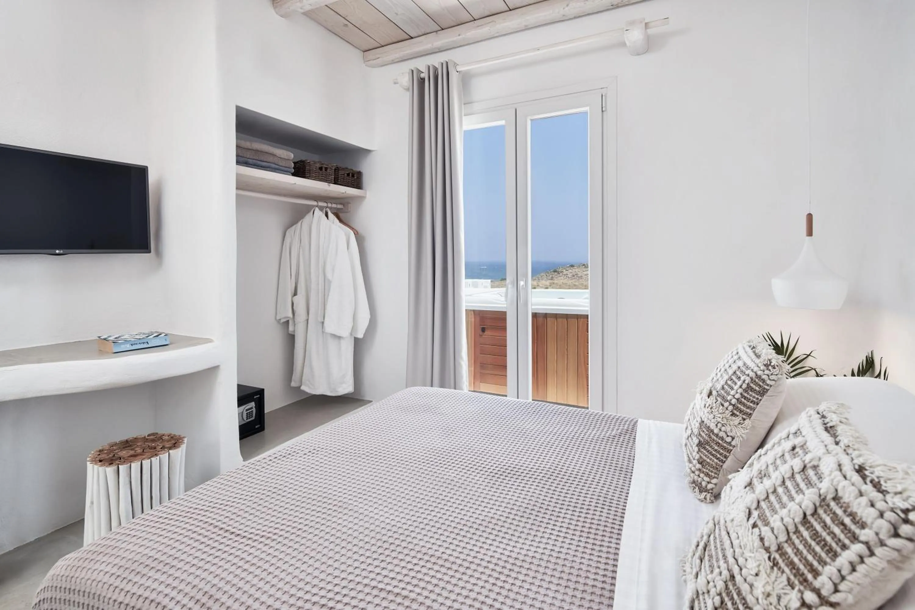 Bedroom, Bed in Naxian Utopia | Luxury Villas & Suites