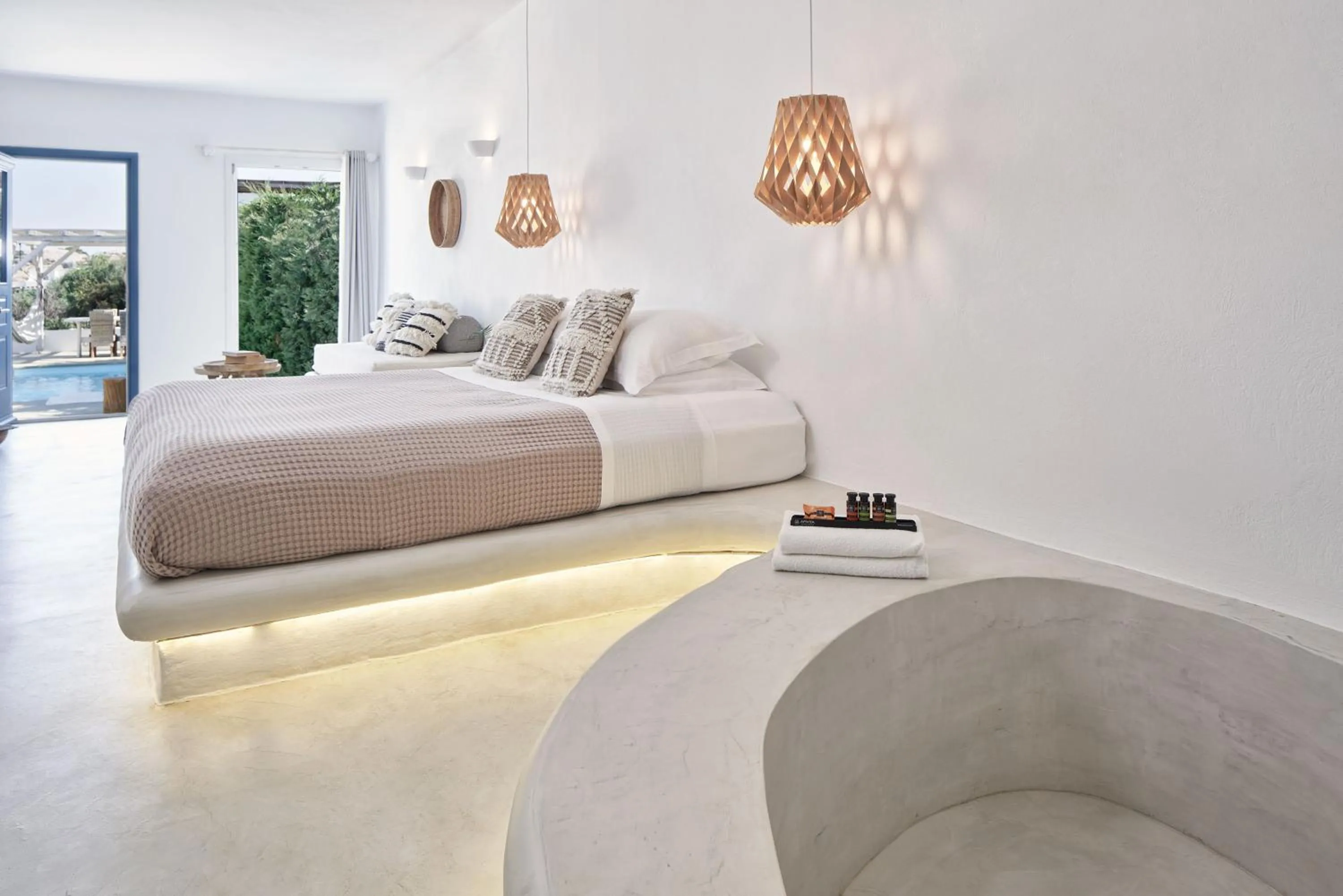 Bed in Naxian Utopia | Luxury Villas & Suites