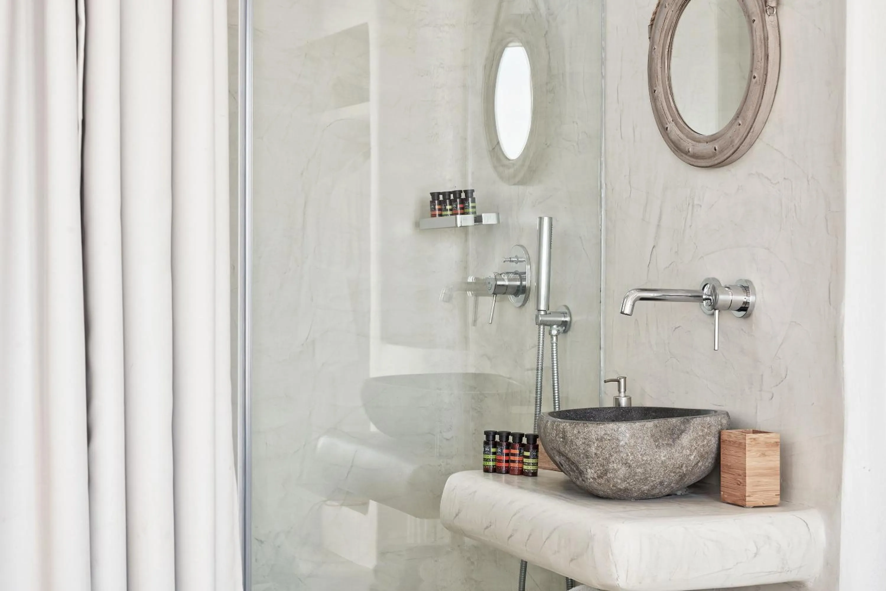 Bathroom in Naxian Utopia | Luxury Villas & Suites