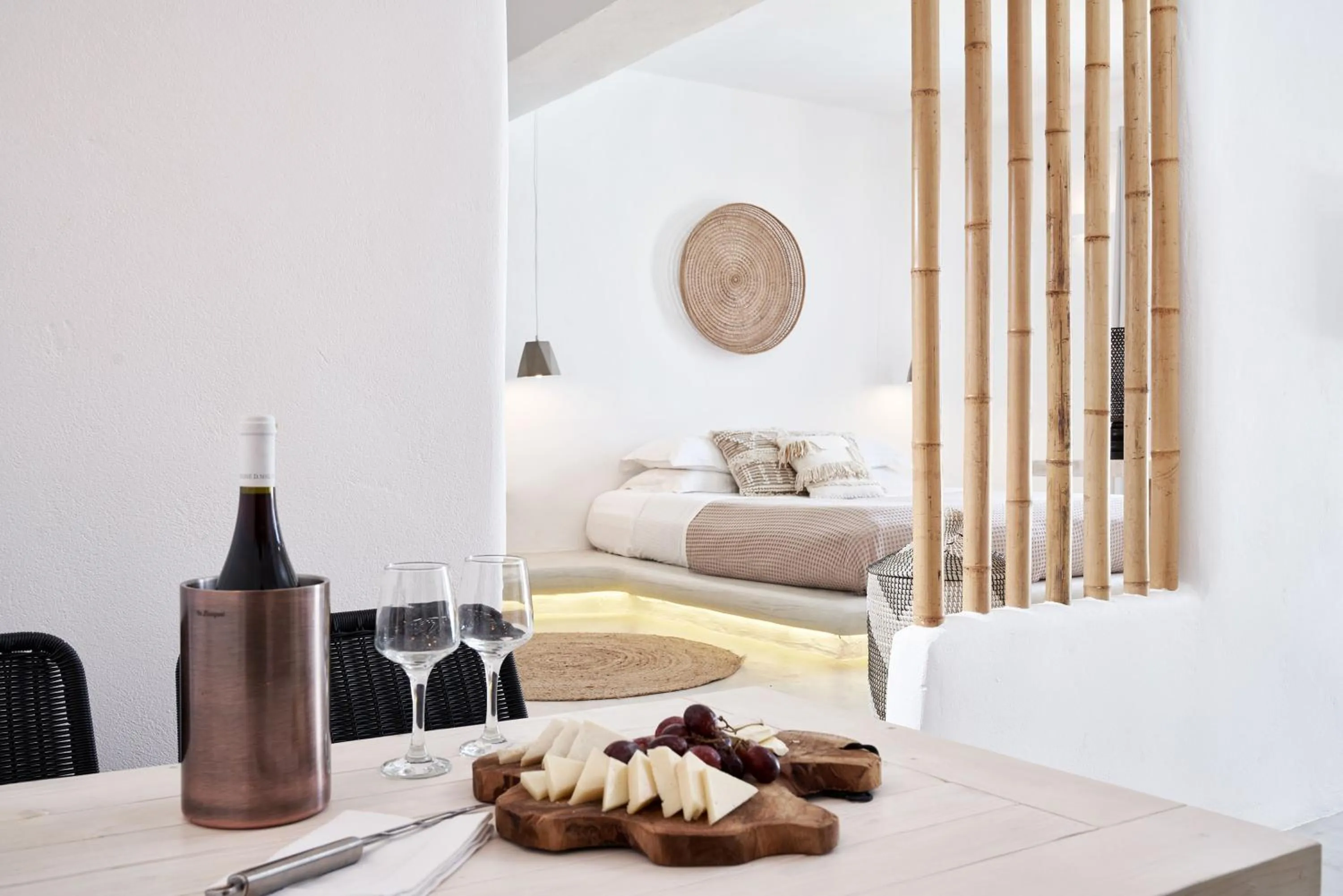 Bed in Naxian Utopia | Luxury Villas & Suites