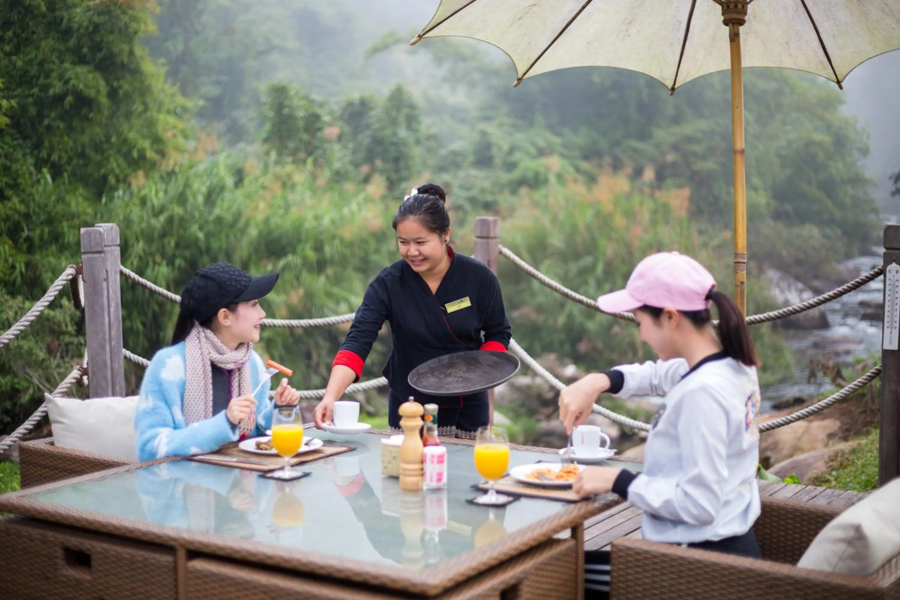 American breakfast in Namkat Yorla Pa Resort