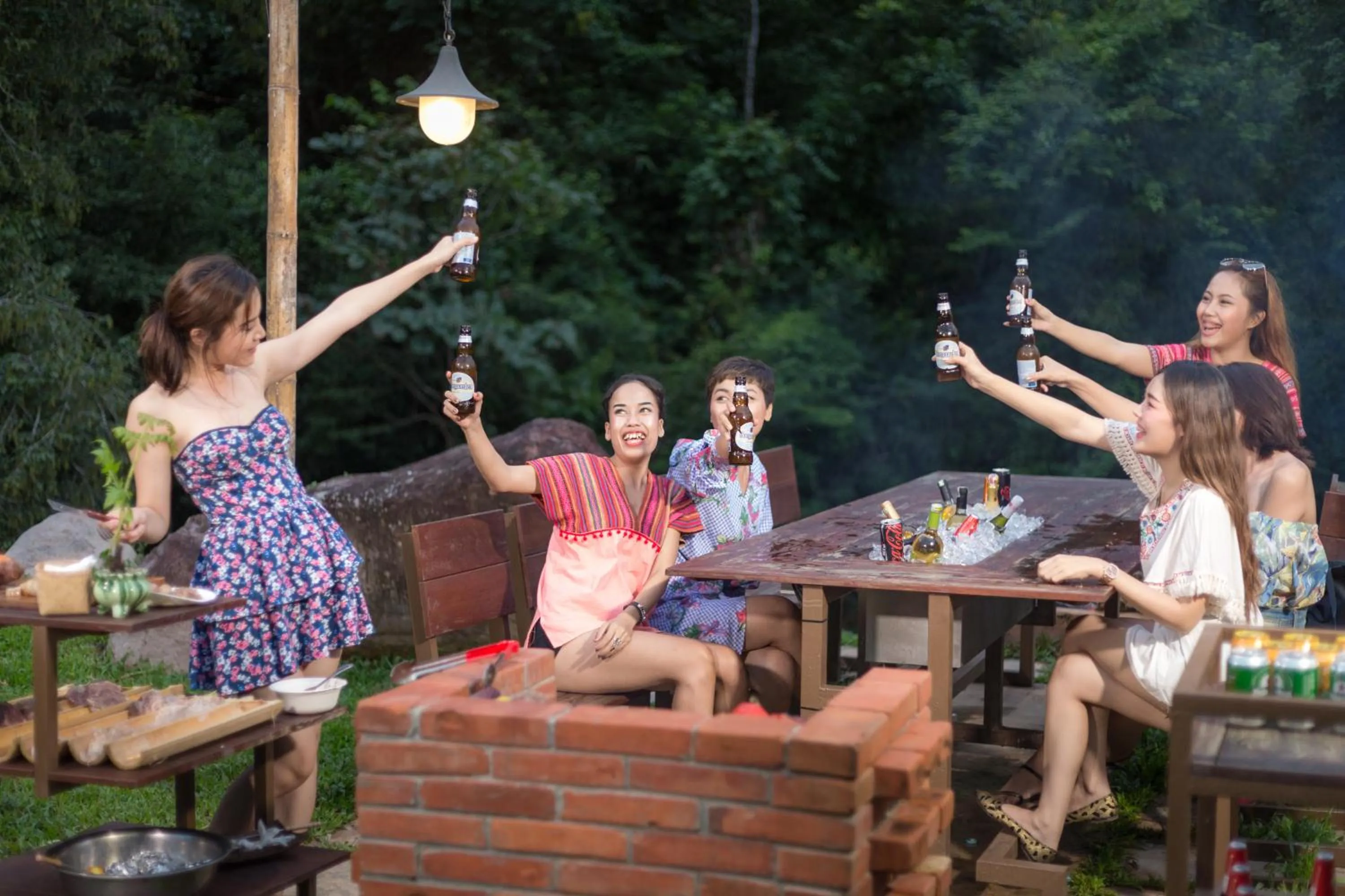 group of guests in Namkat Yorla Pa Resort