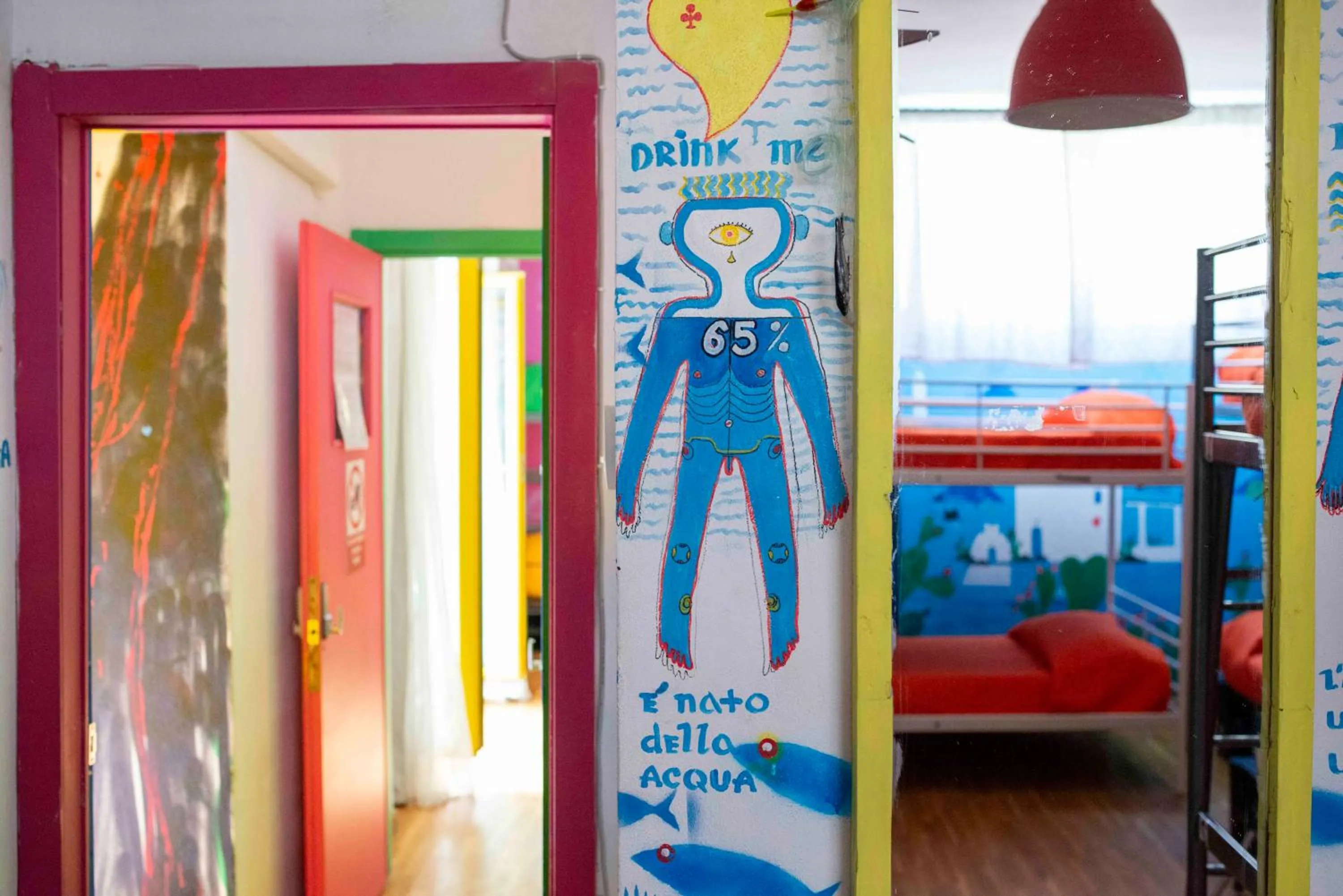 Bedroom, Bed in Eco hostel floreale