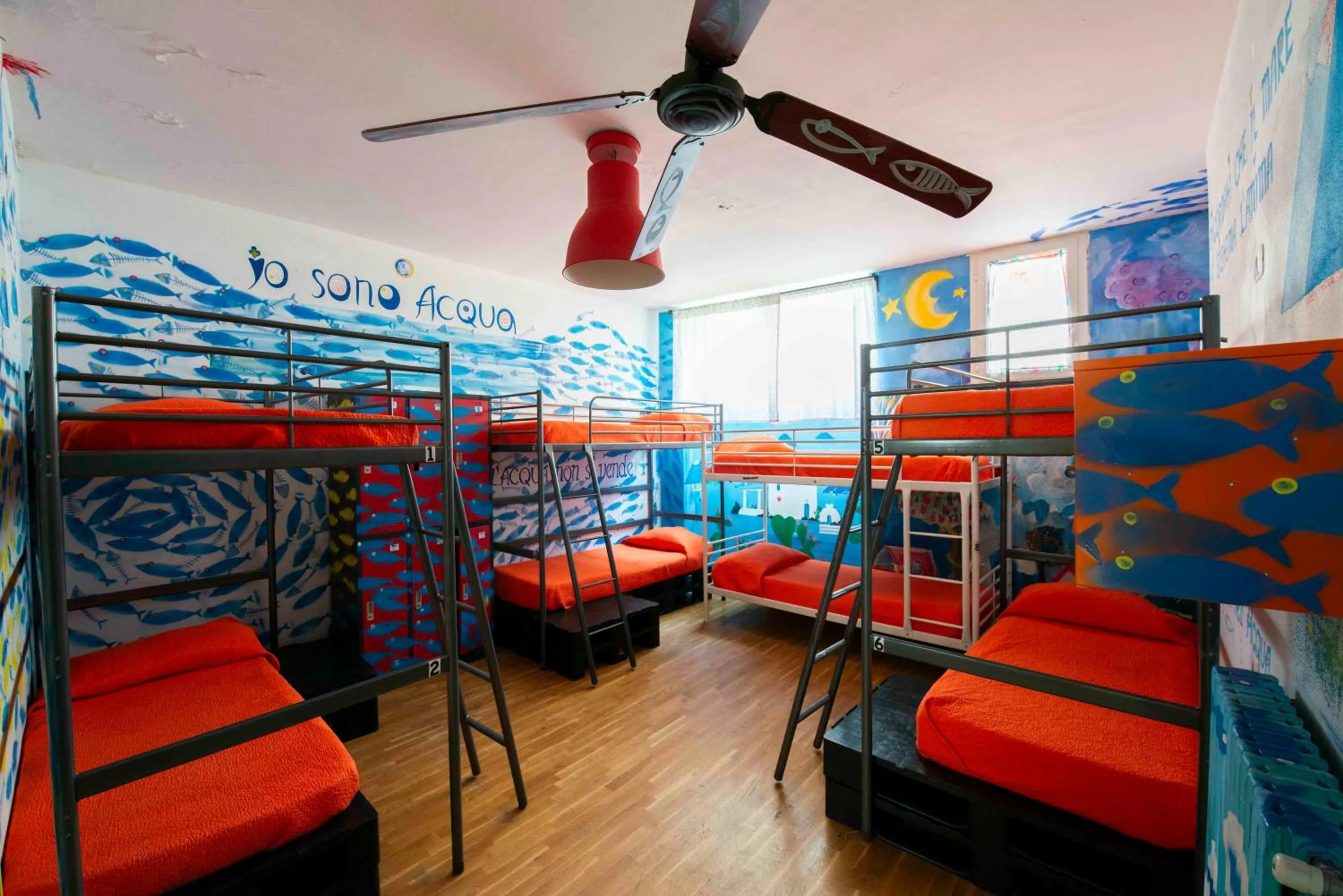 Bedroom, Bed in Eco hostel floreale