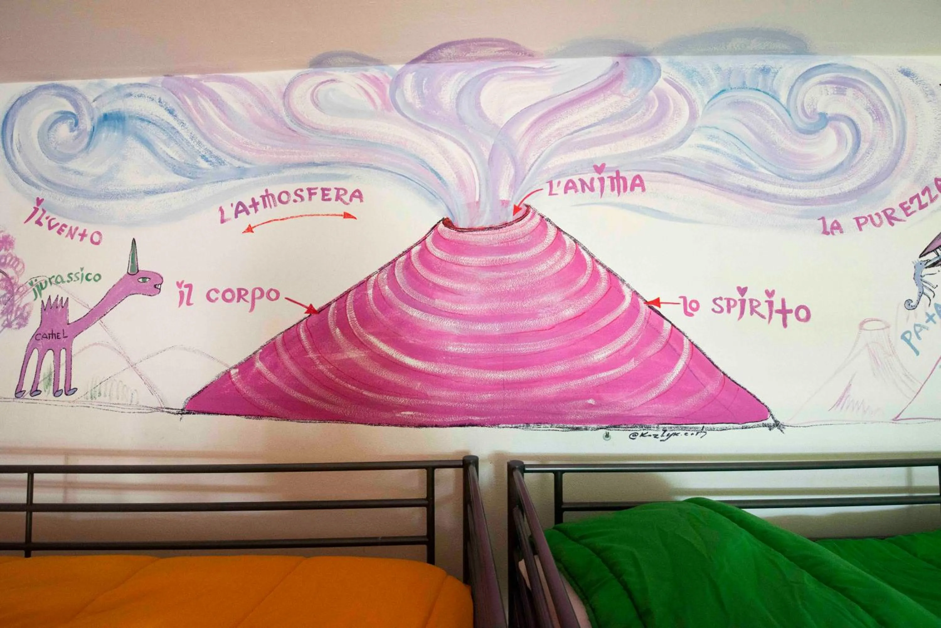 Bedroom, Bed in Eco hostel floreale