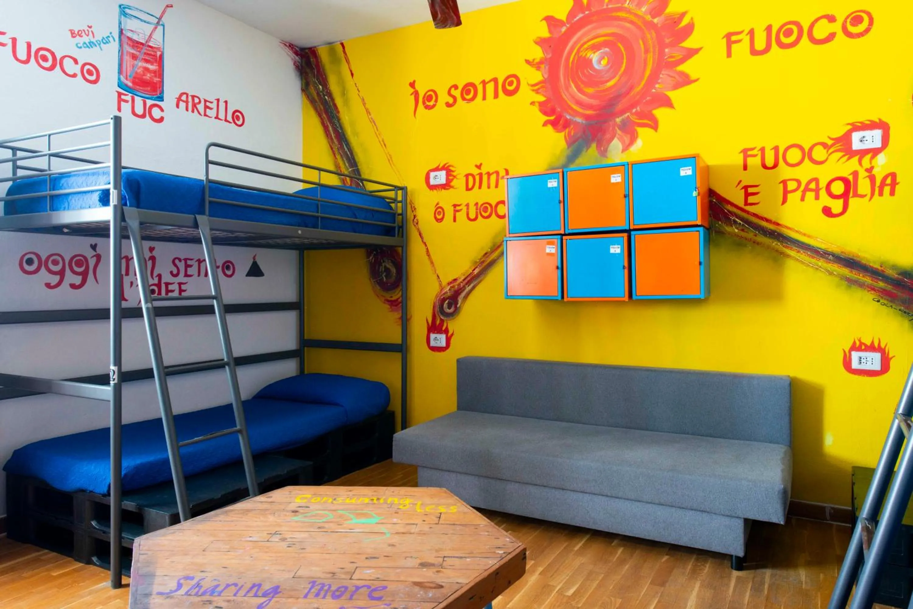 Bedroom, Bed in Eco hostel floreale