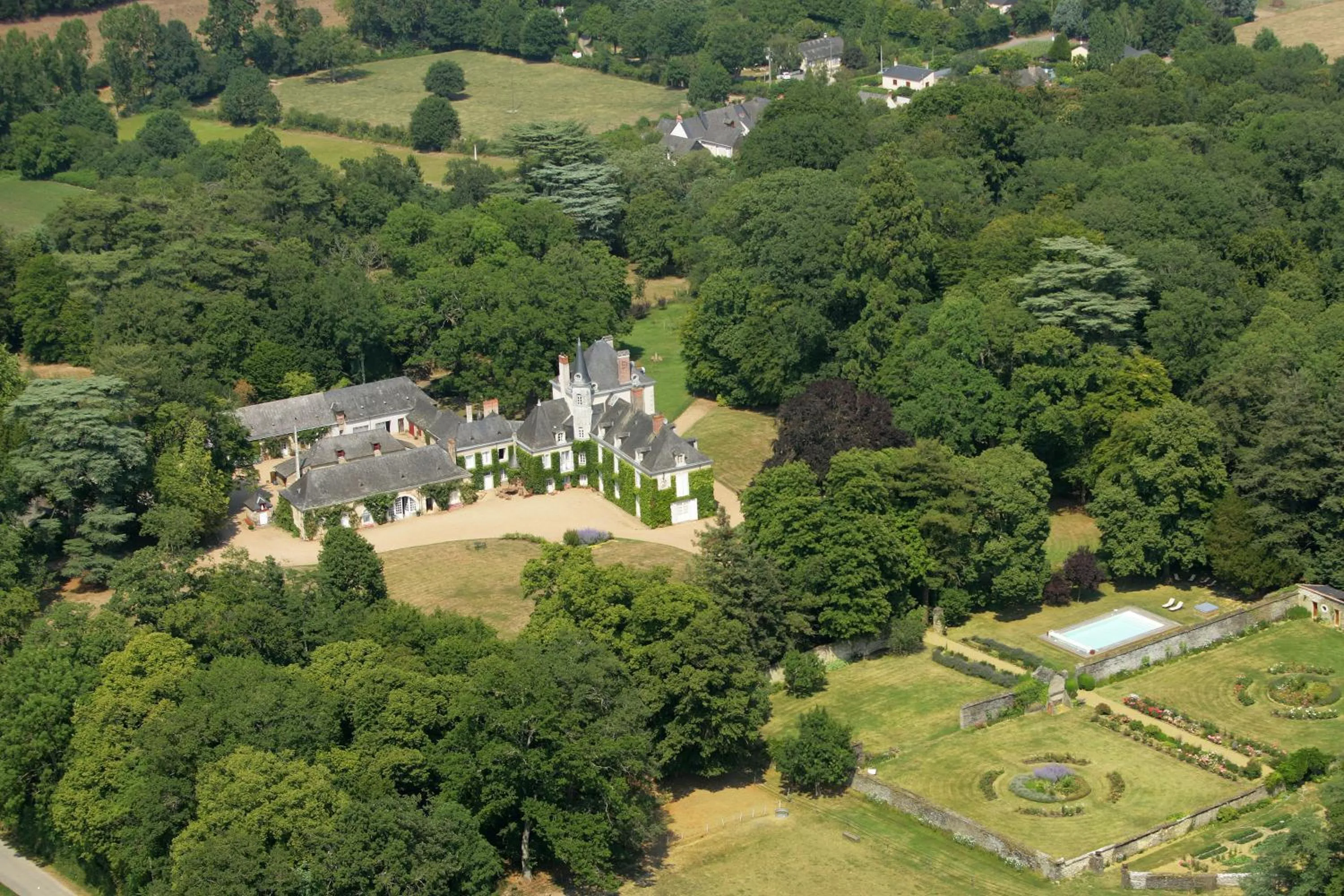 Bird's eye view in Château du Plessis - Anjou