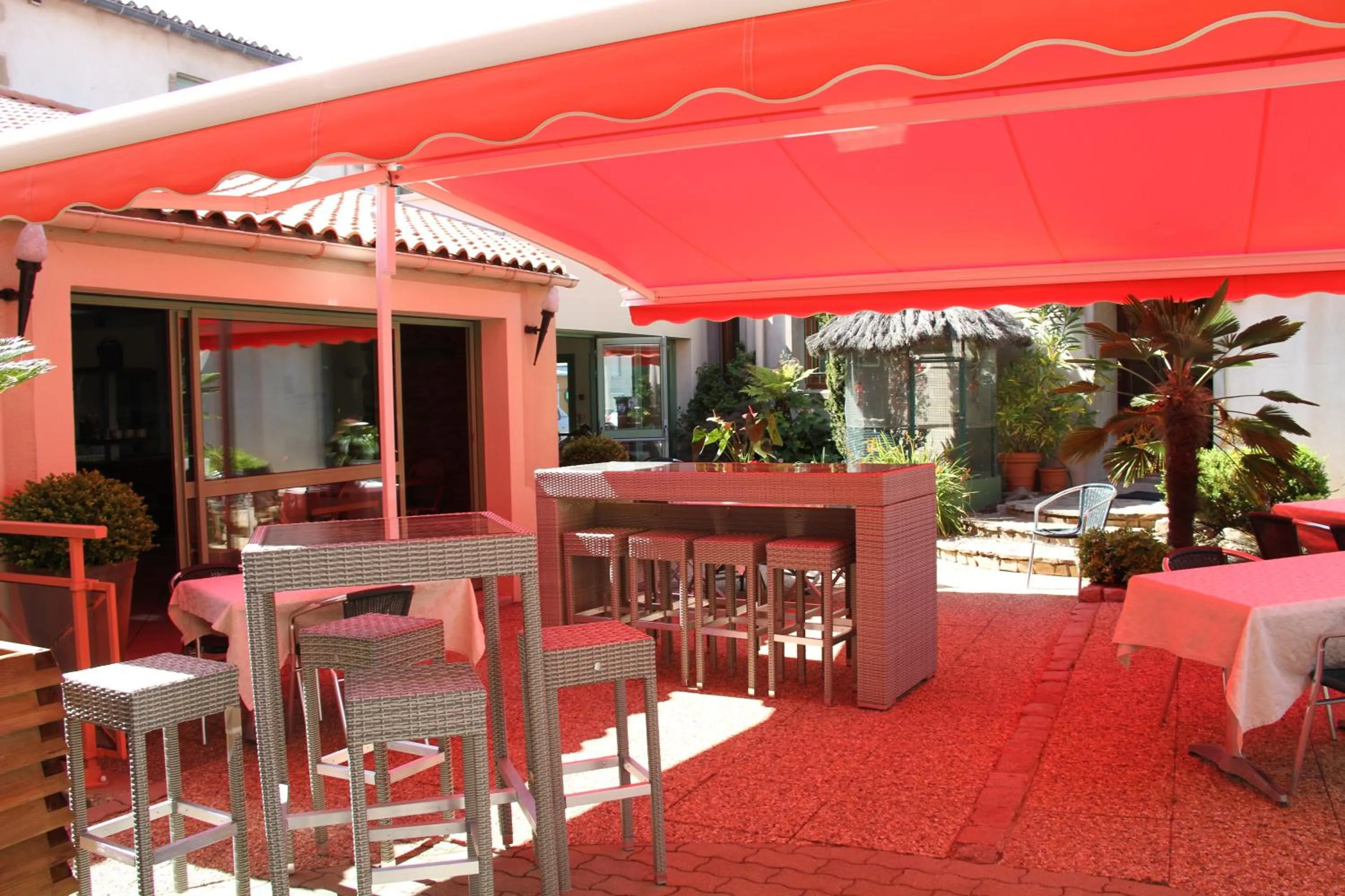 Balcony/Terrace in Logis Hotel Restaurant Le Grand Turc