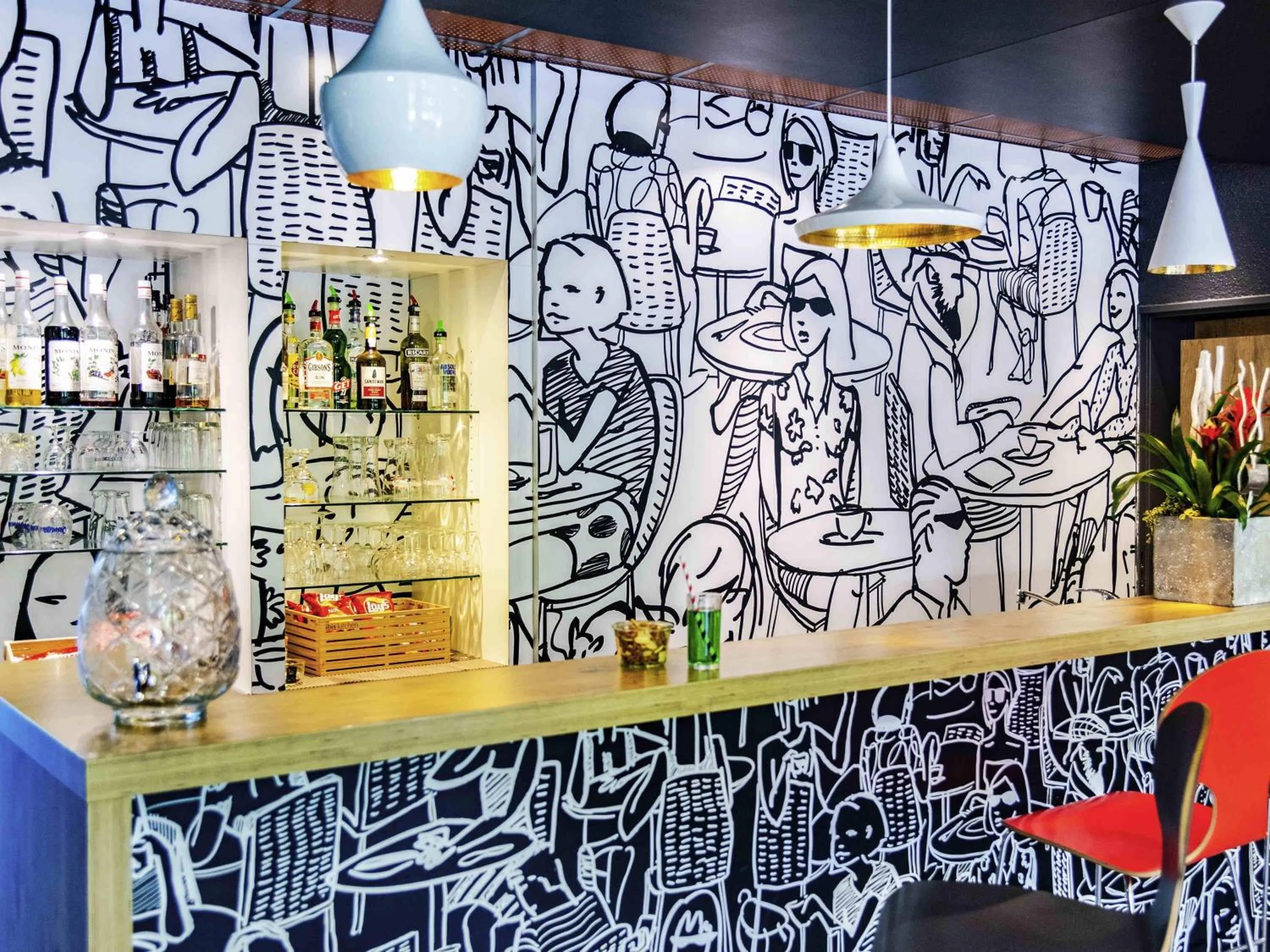 Lounge or bar in ibis Avignon Centre Pont De L'Europe