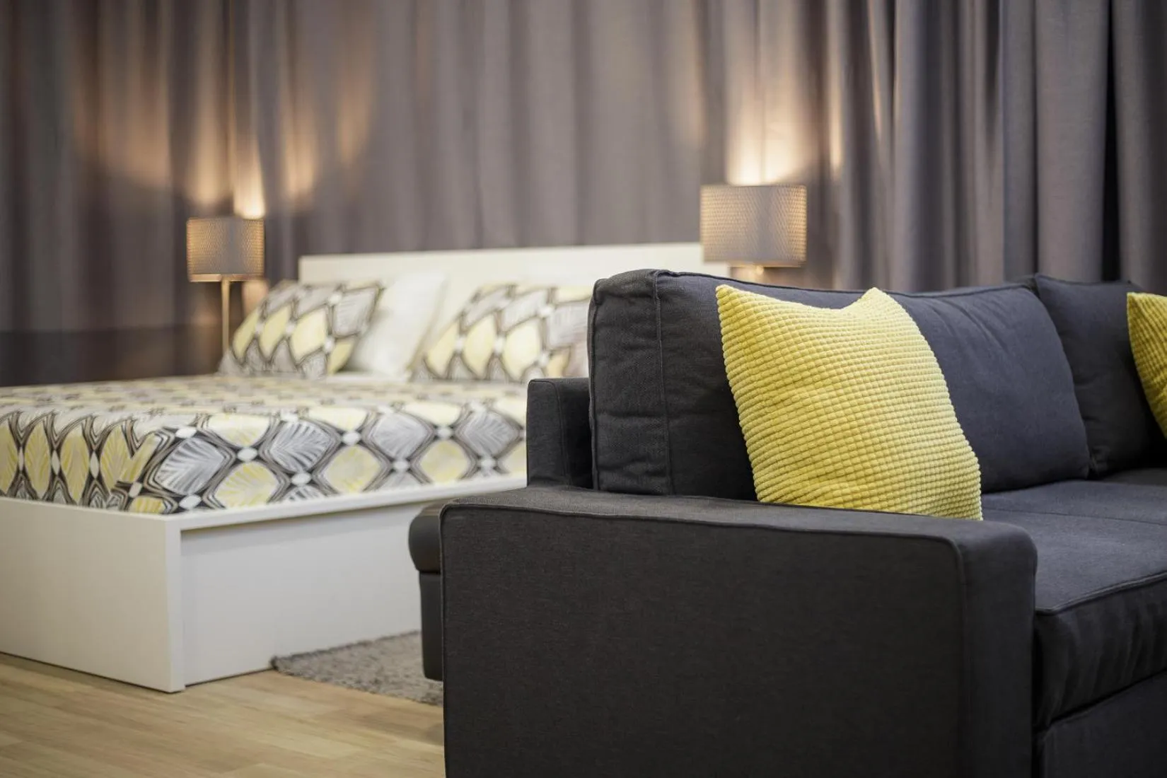 Bed in Aspalathos Centar Holiday - City center, a few minutes' walking distance to the UNESCO Palace, parking lot in front of the apartment