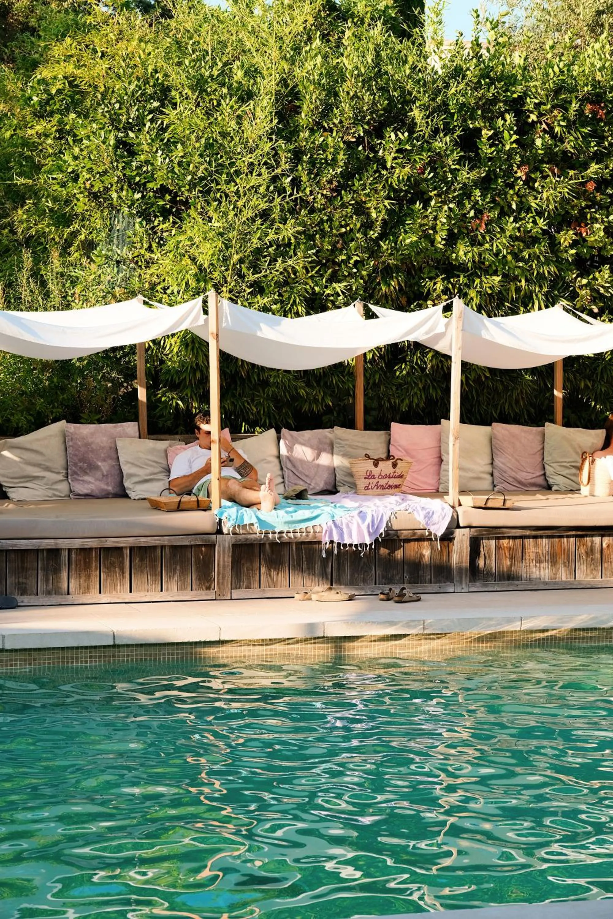Pool view in Hôtel Font Mourier