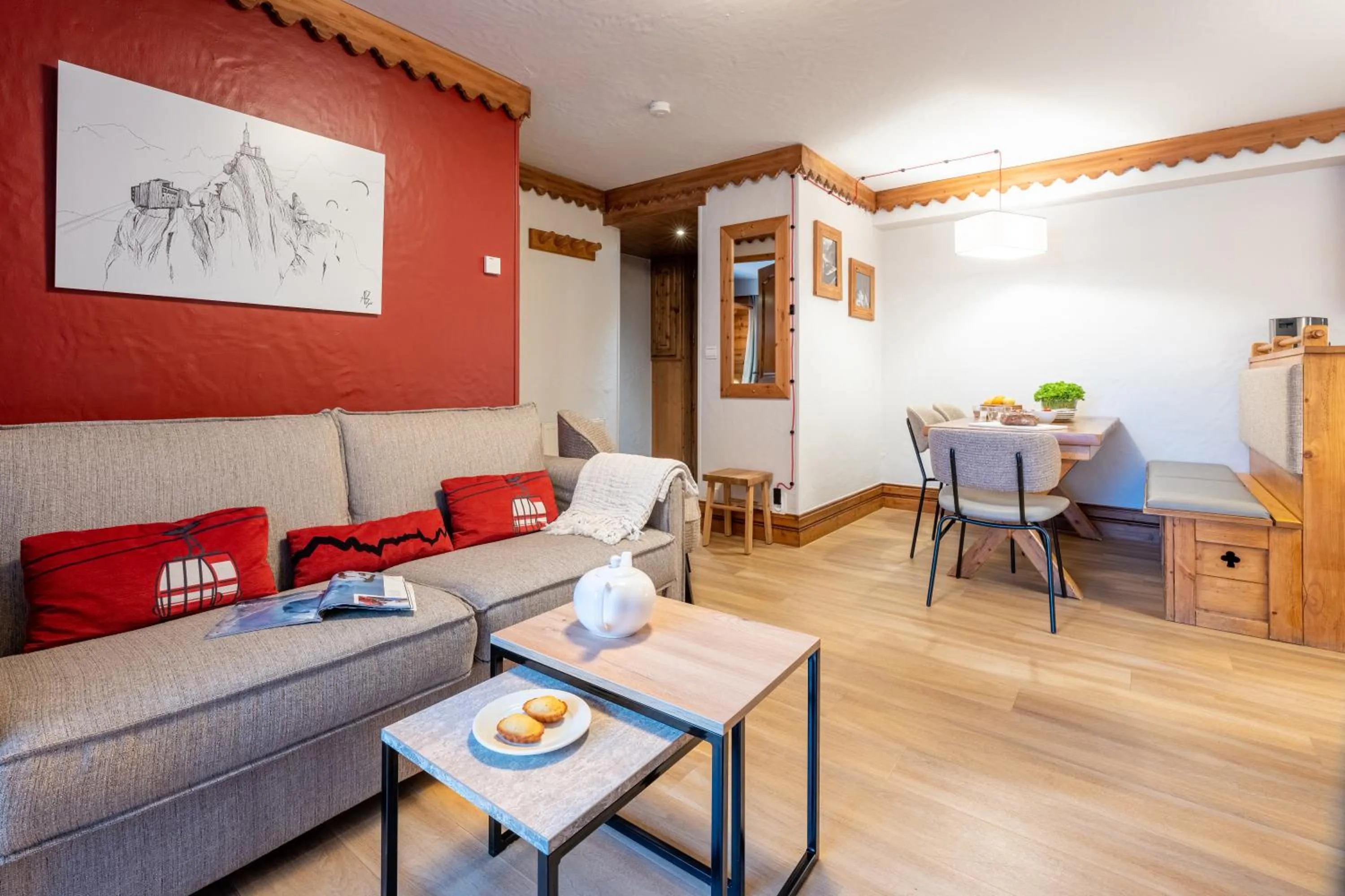 Living room in Résidence Pierre & Vacances Premium La Ginabelle