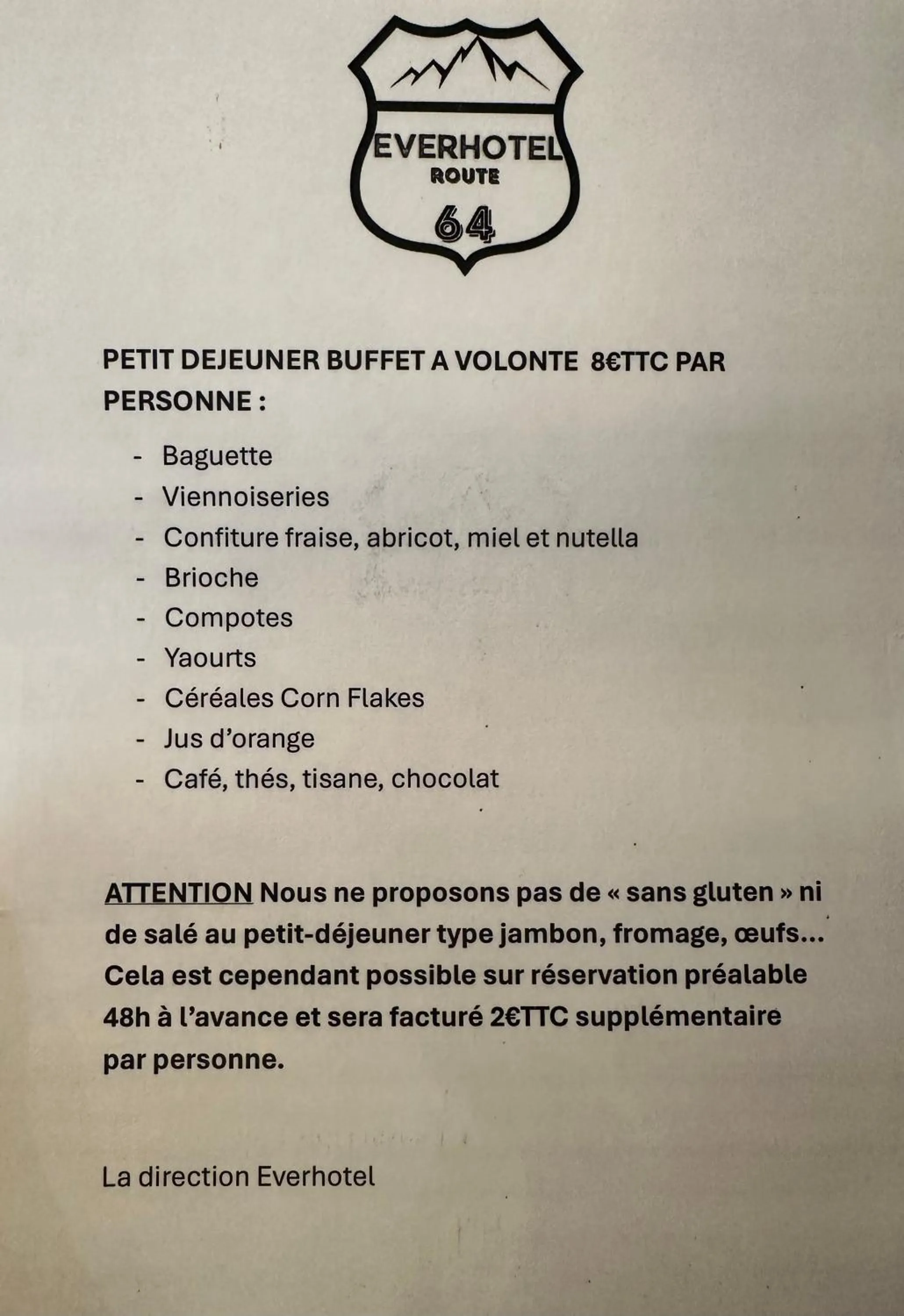 Breakfast in Ever Route 64 Brit Hotel Tarbes Ibos