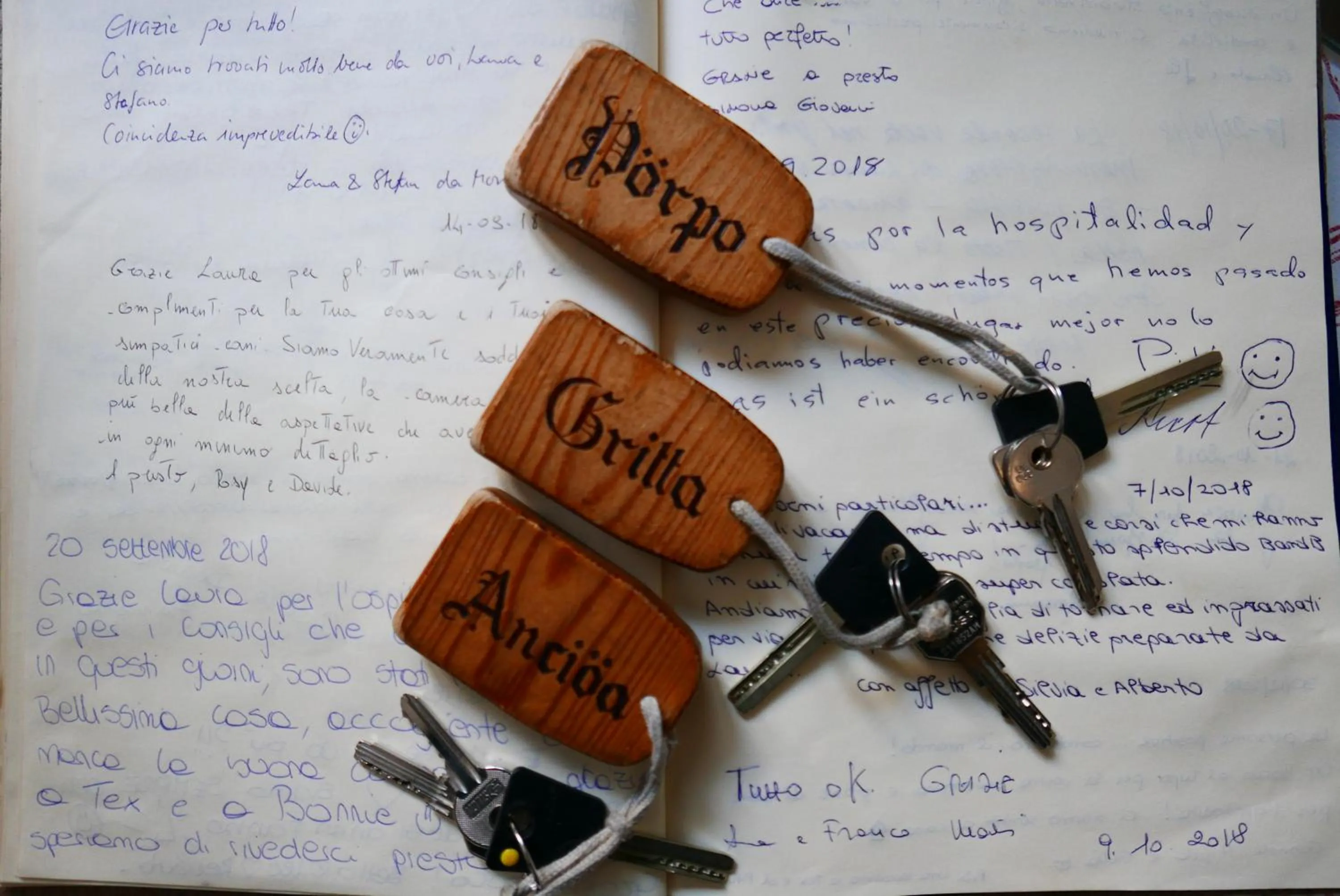 Text overlay in B&B Ai Tre Archi