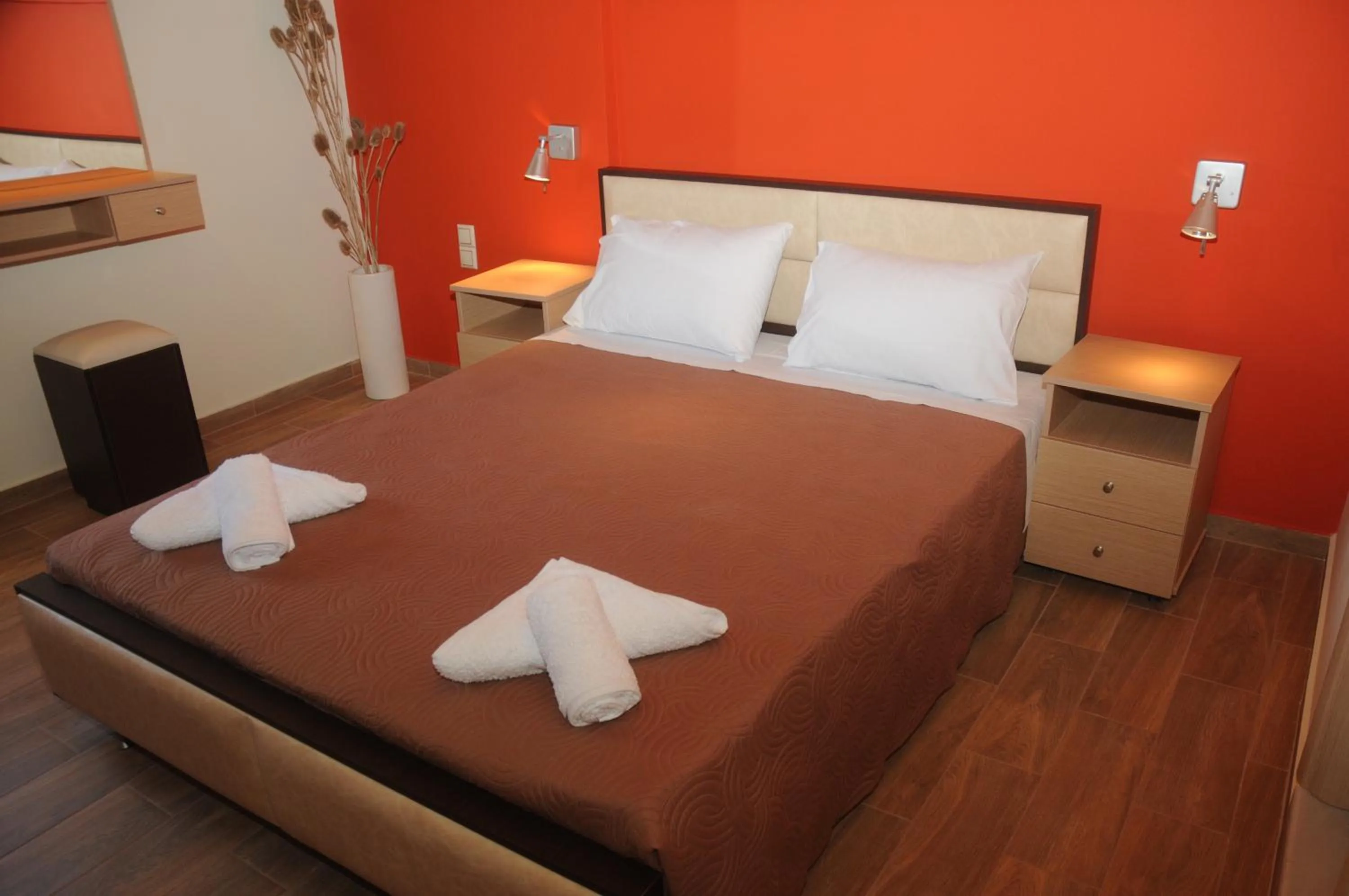 Bed in Aegean View Villa