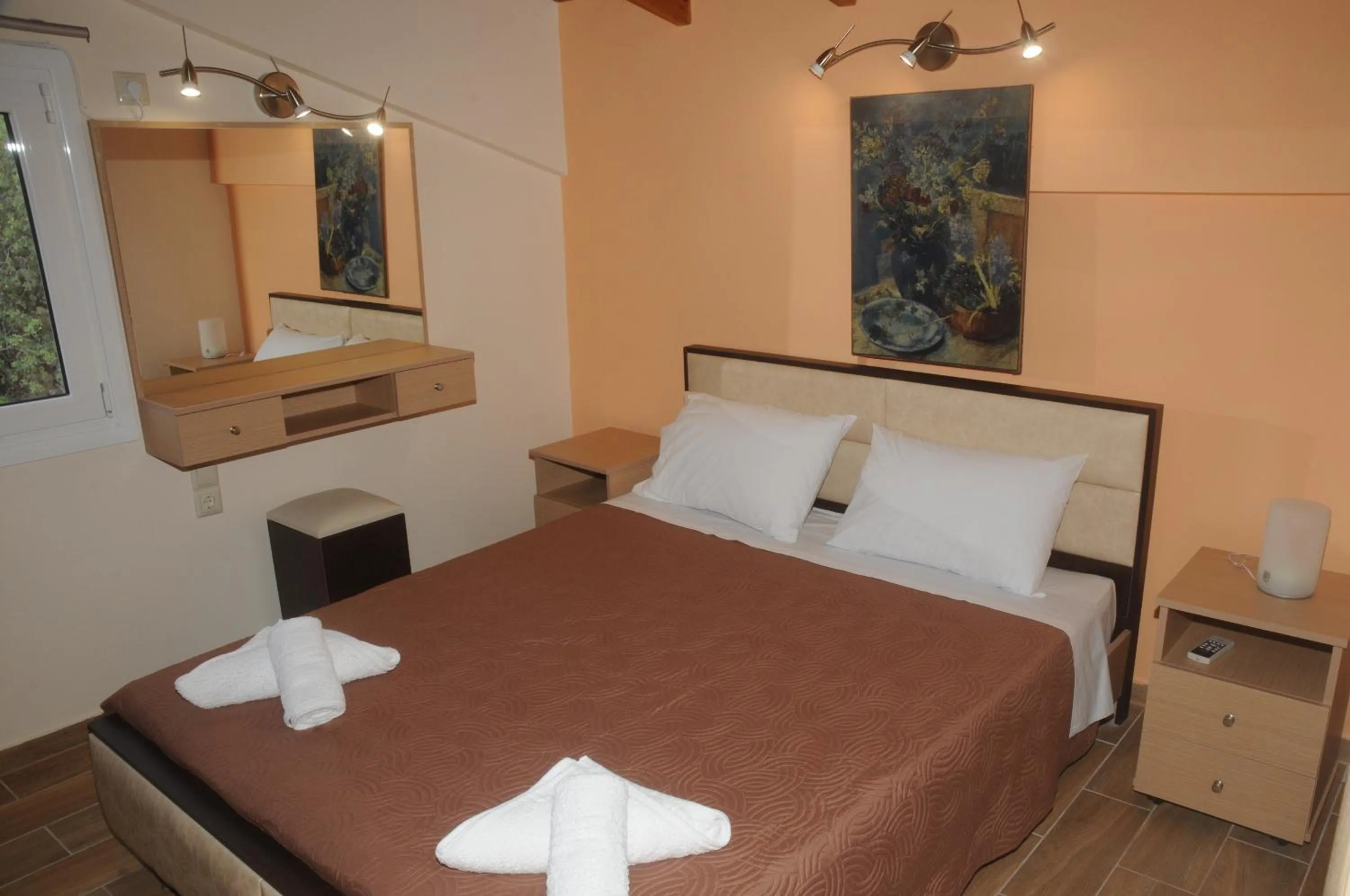 Bed in Aegean View Villa