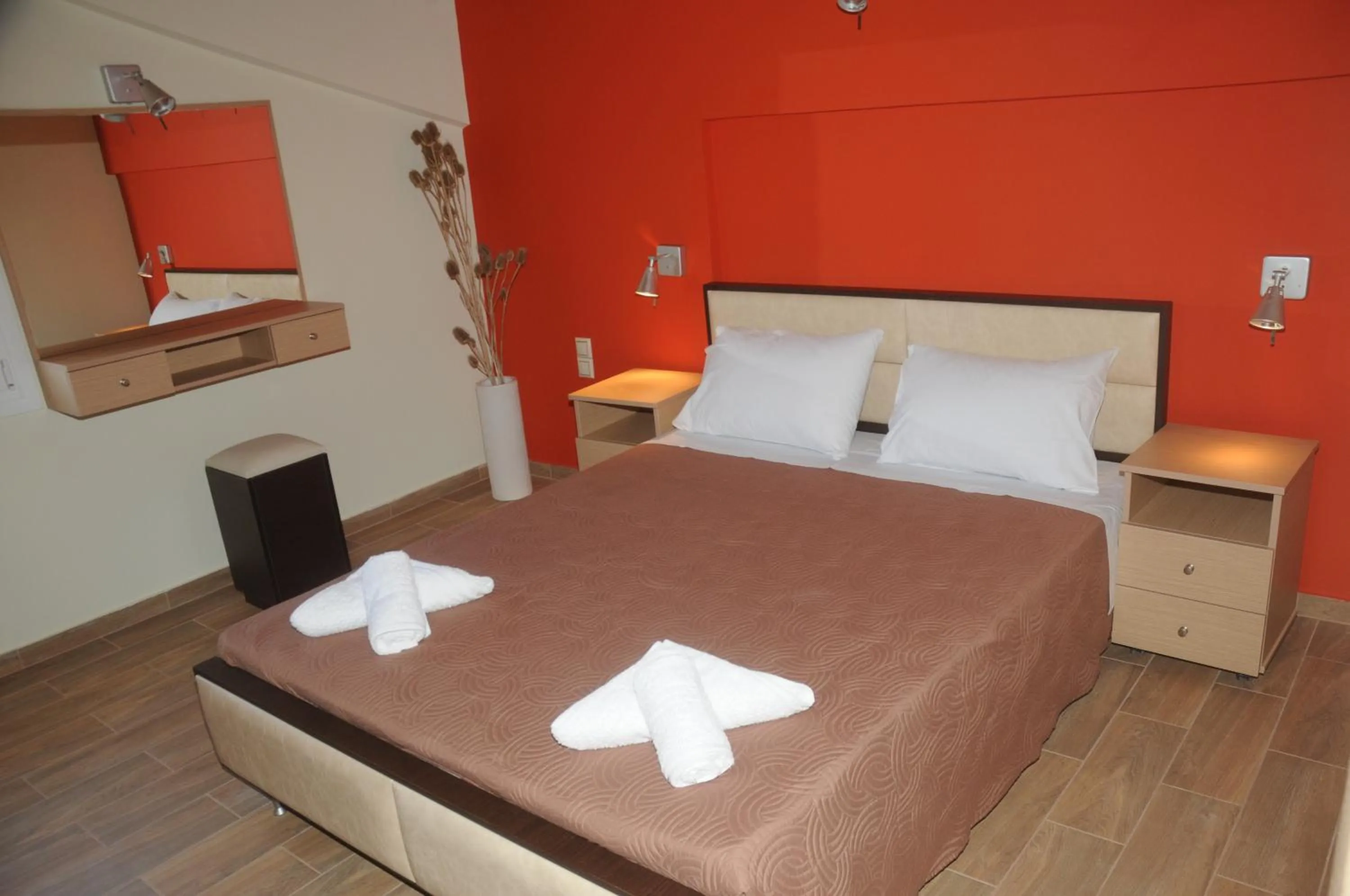 Bed in Aegean View Villa