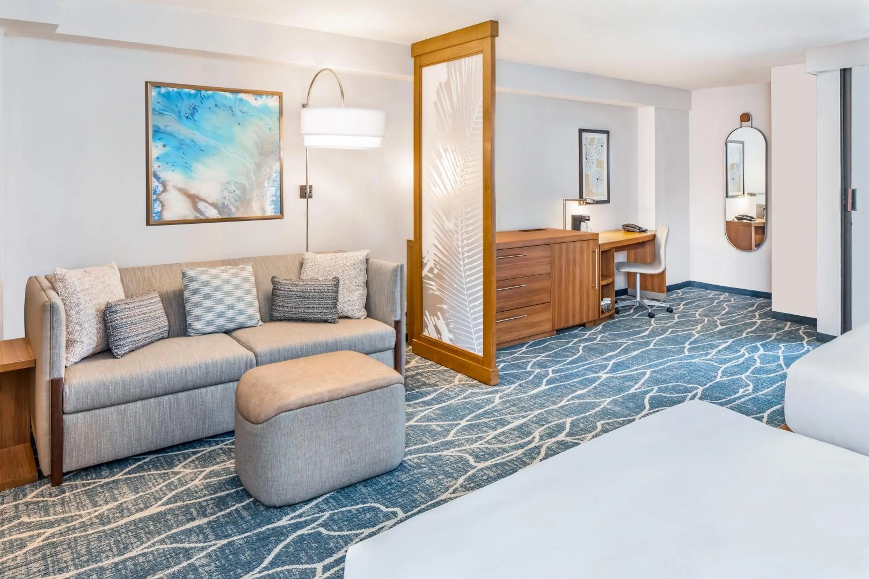 Seating area, Bed in Hyatt Place Waikiki Beach