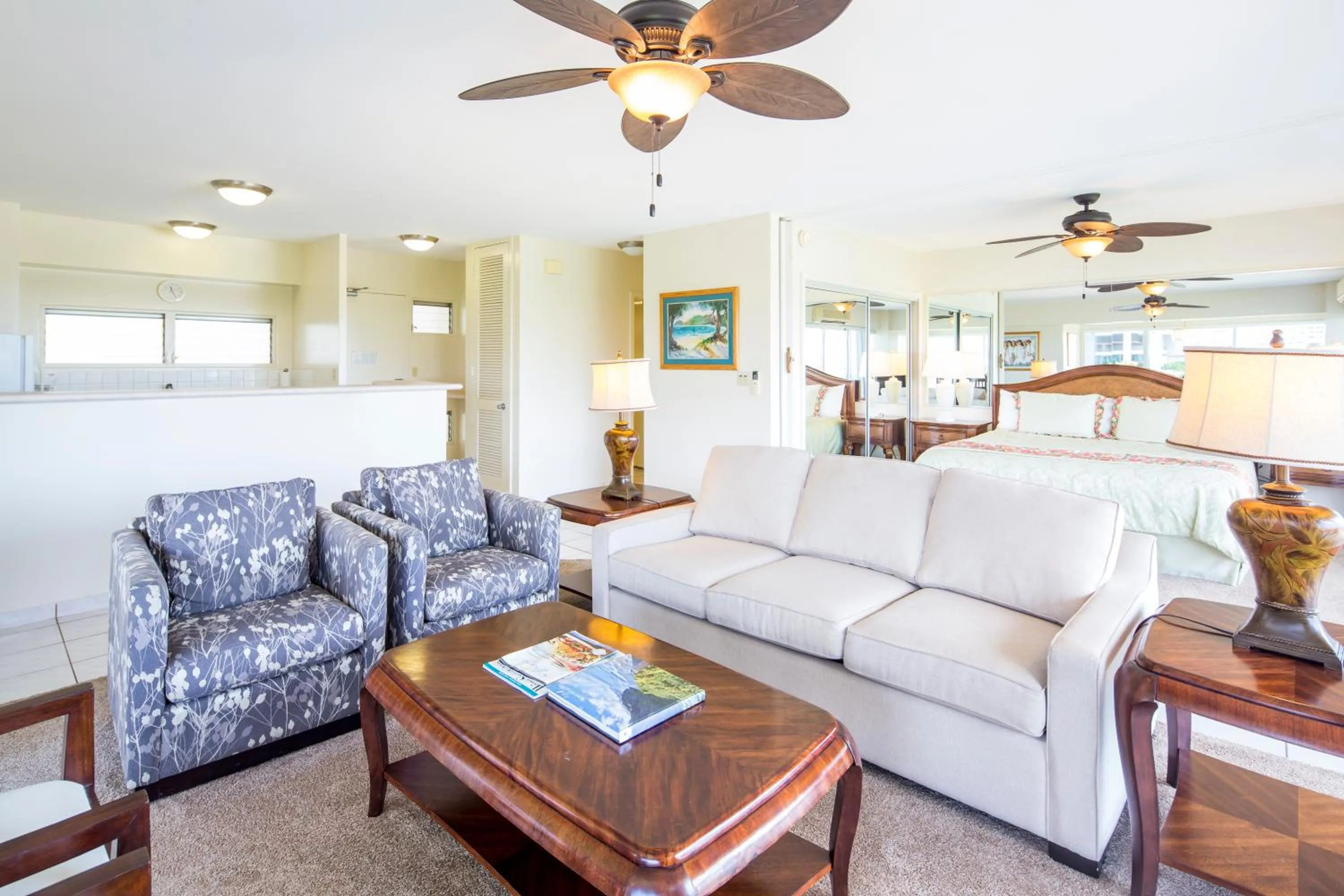 Living room in Castle Waikīkī Shore