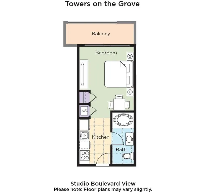Photo of the whole room in Club Wyndham Towers on the Grove