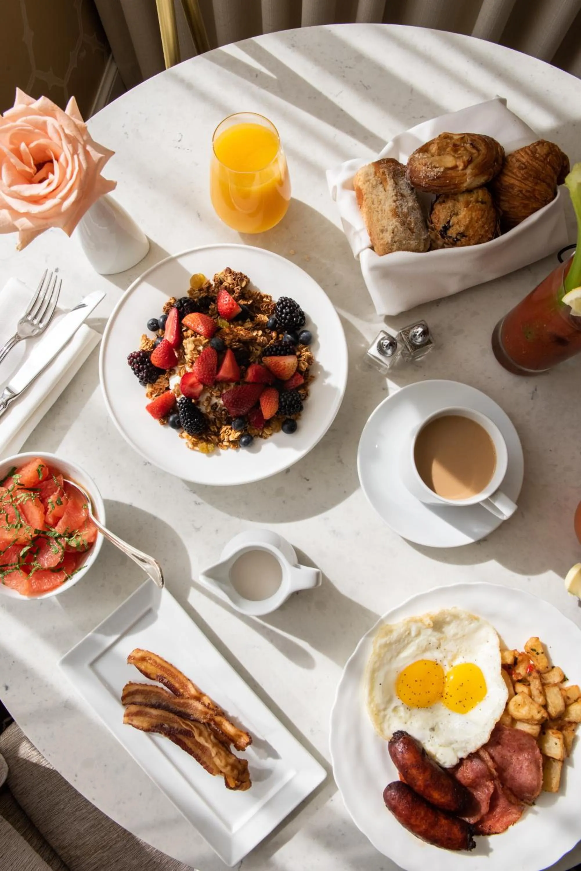 American breakfast in The Rittenhouse Hotel
