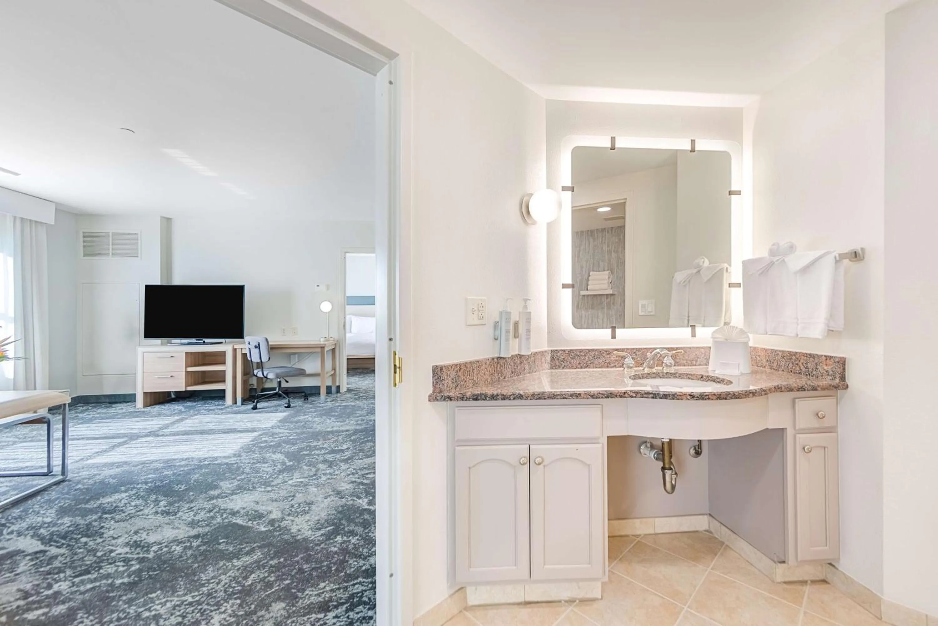 Bathroom in Homewood Suites by Hilton East Rutherford - Meadowlands, NJ