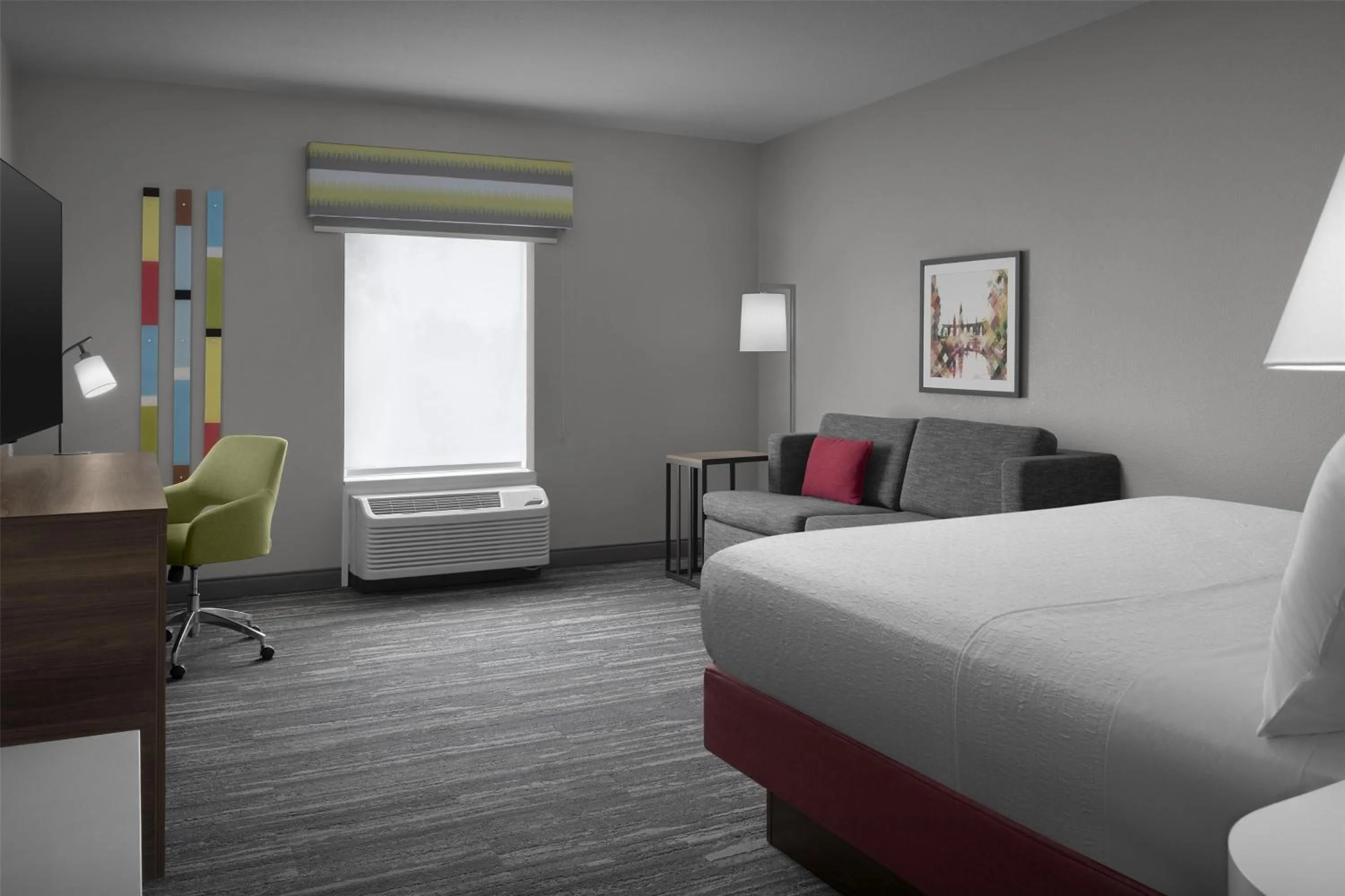 Living room, Bed in Hampton Inn & Suites Jacksonville South - Bartram Park