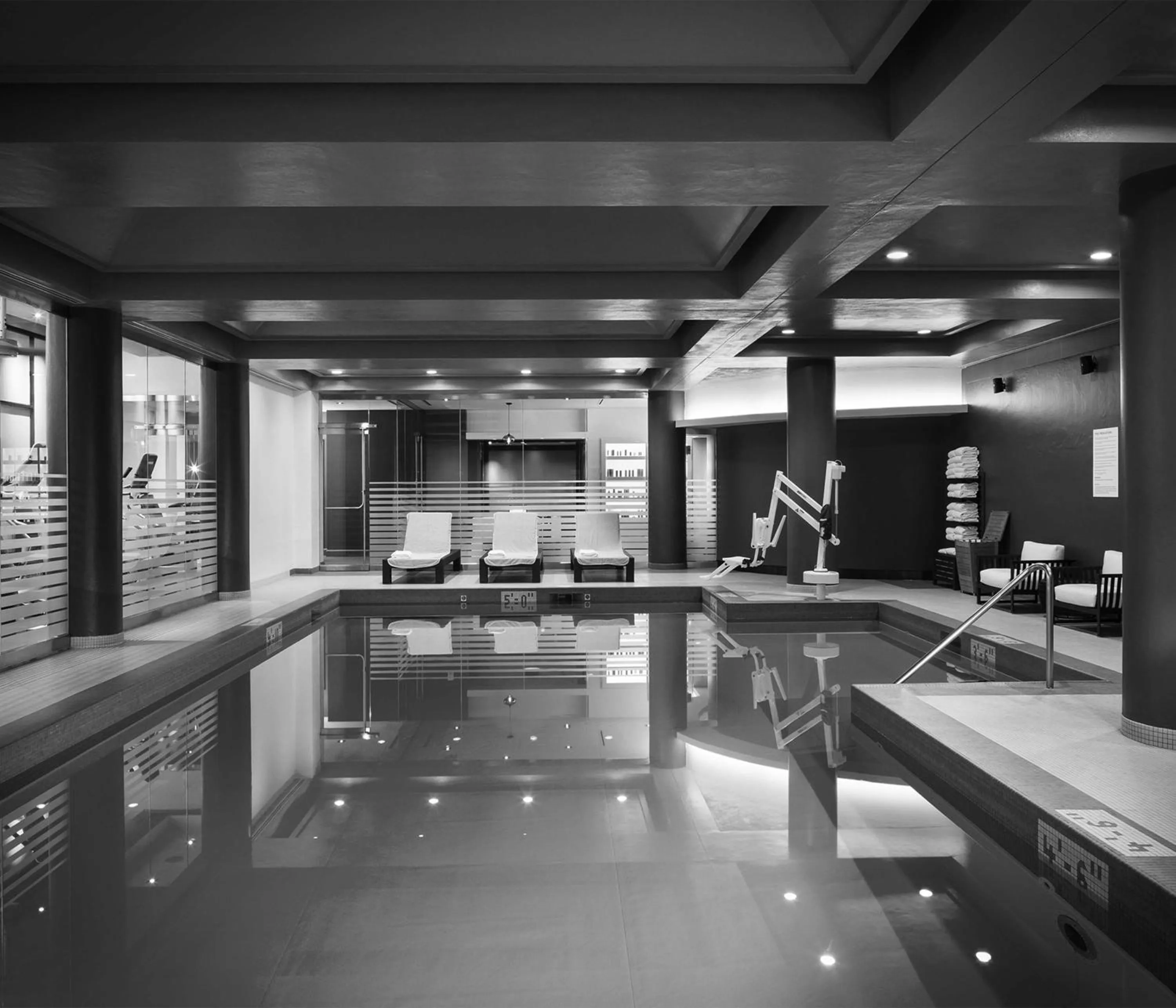 Pool view in The Logan Philadelphia, Curio Collection by Hilton